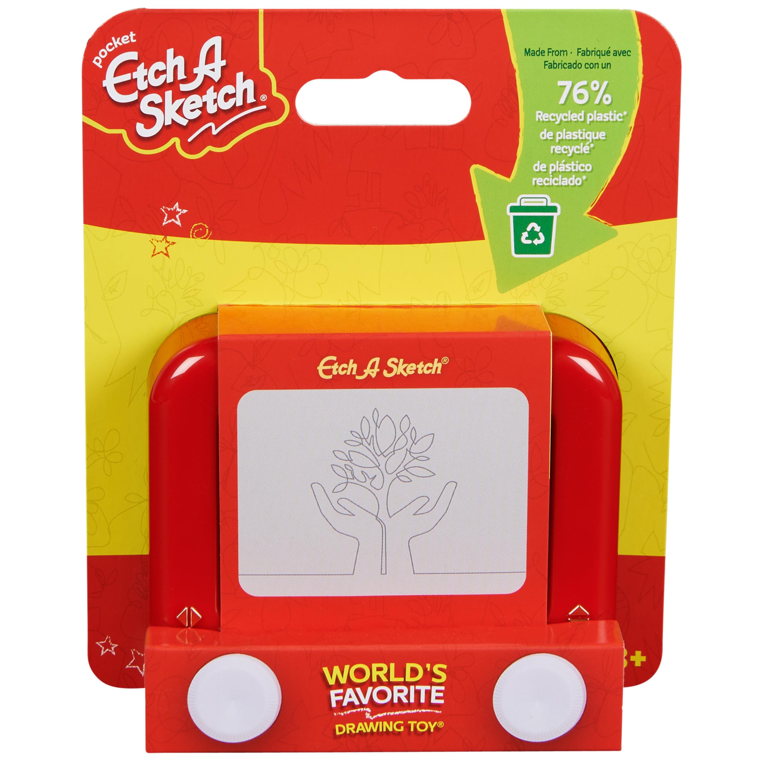 Etch A Sketch Recycled Pocket Screen - Eco-Friendly Drawing Toy for Kids 3+ 1
