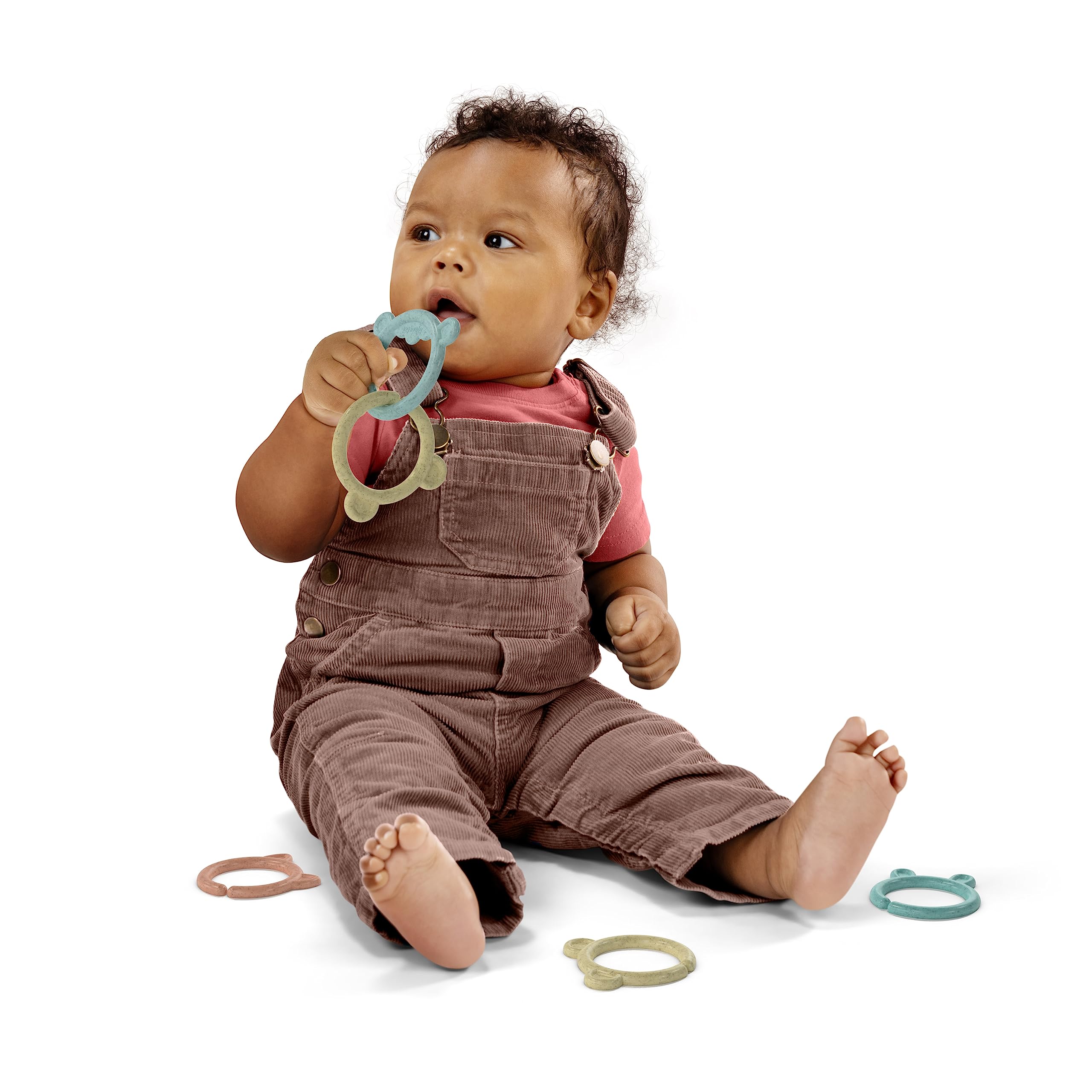 Ingenuity Sheppy's Squad Toy Links for Newborn and Up | 12 Links | Plant-Based Plastic