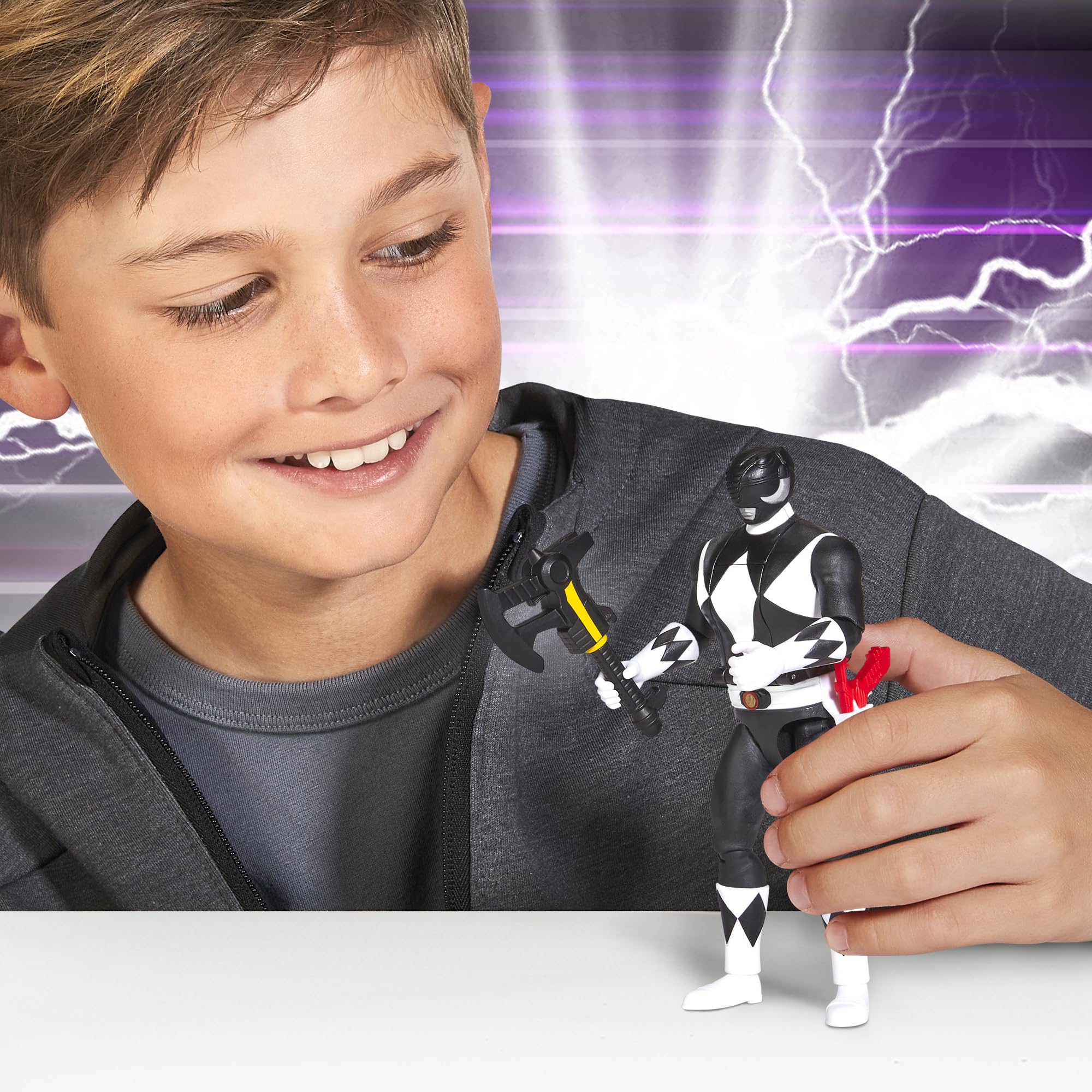 Playmates Power Rangers Mighty Morphin Auto-Morphin Black Ranger Action Figure | 14.5 cm 2