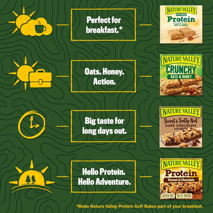 Nature Valley Crunchy Oats and Dark Chocolate Cereal Bars 18 Pack (42g Each)