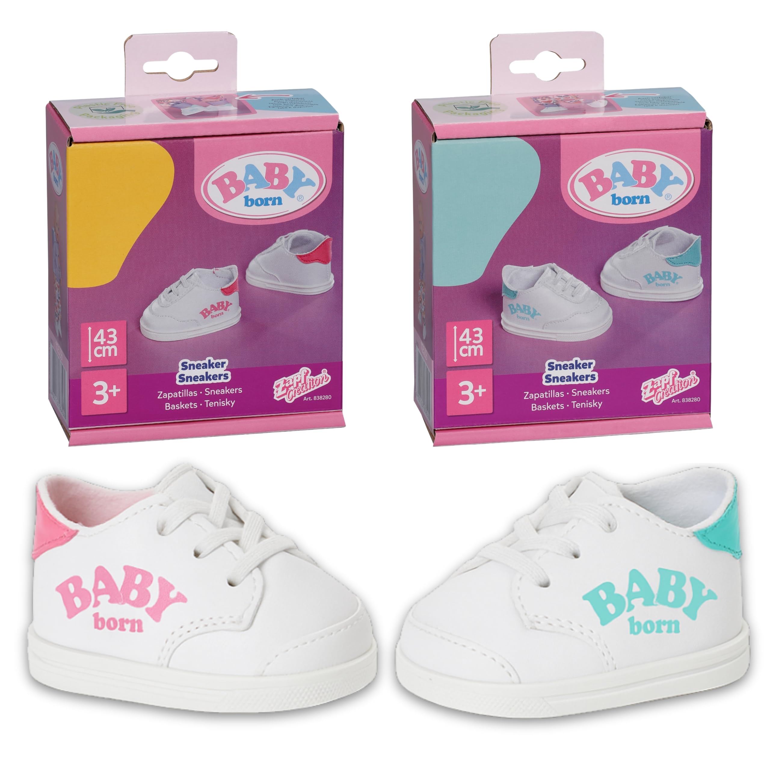 BABY born Doll Sneakers - Random Design Selection | Fits 43cm Dolls | Polyester 1