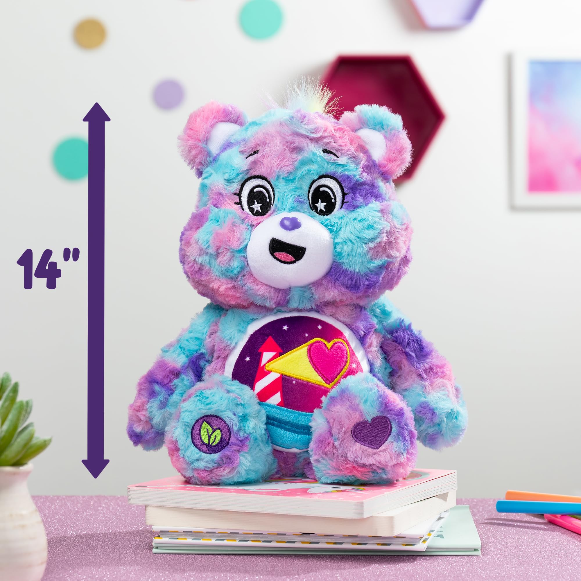 Basic Fun Care Bears 35cm Colour Splash Plush – Loveshine Bear Eco-Friendly 5