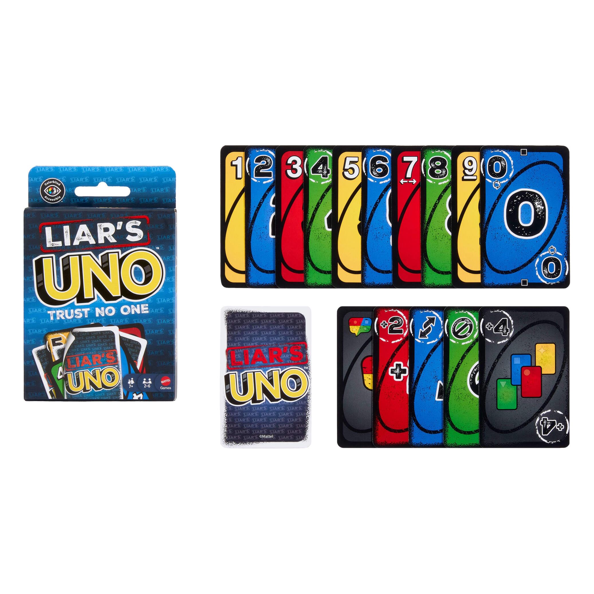 Mattel Games UNO Liar's Card Game - Ages 7+, 2-10 Players, Includes 112 Cards 1