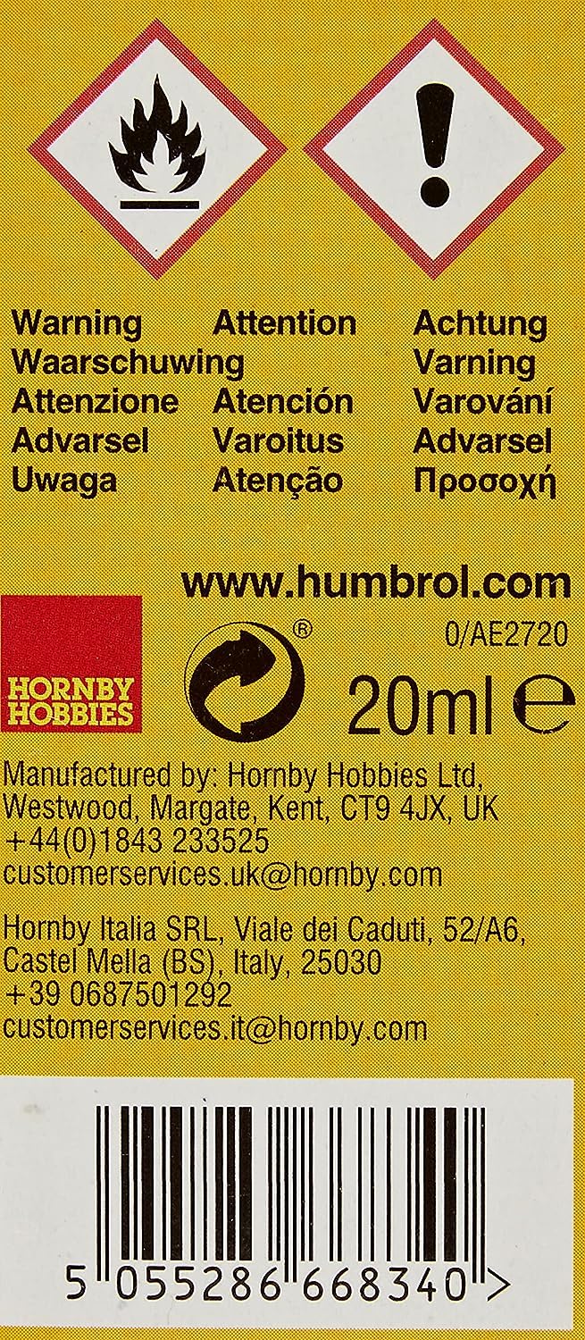 Humbrol AE2720 Poly Cement - Clear Liquid Adhesive for Plastic Models | 20ml | Strong 2
