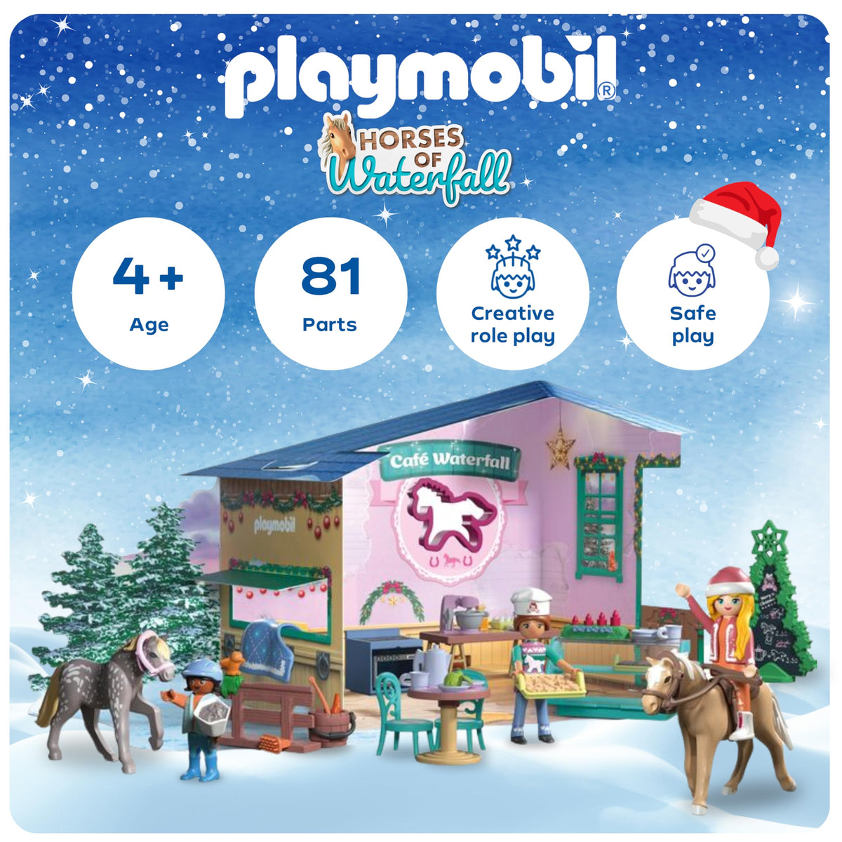 Playmobil Horses of Waterfall Christmas Baking in the Riding Café Advent Calendar - Model 71952