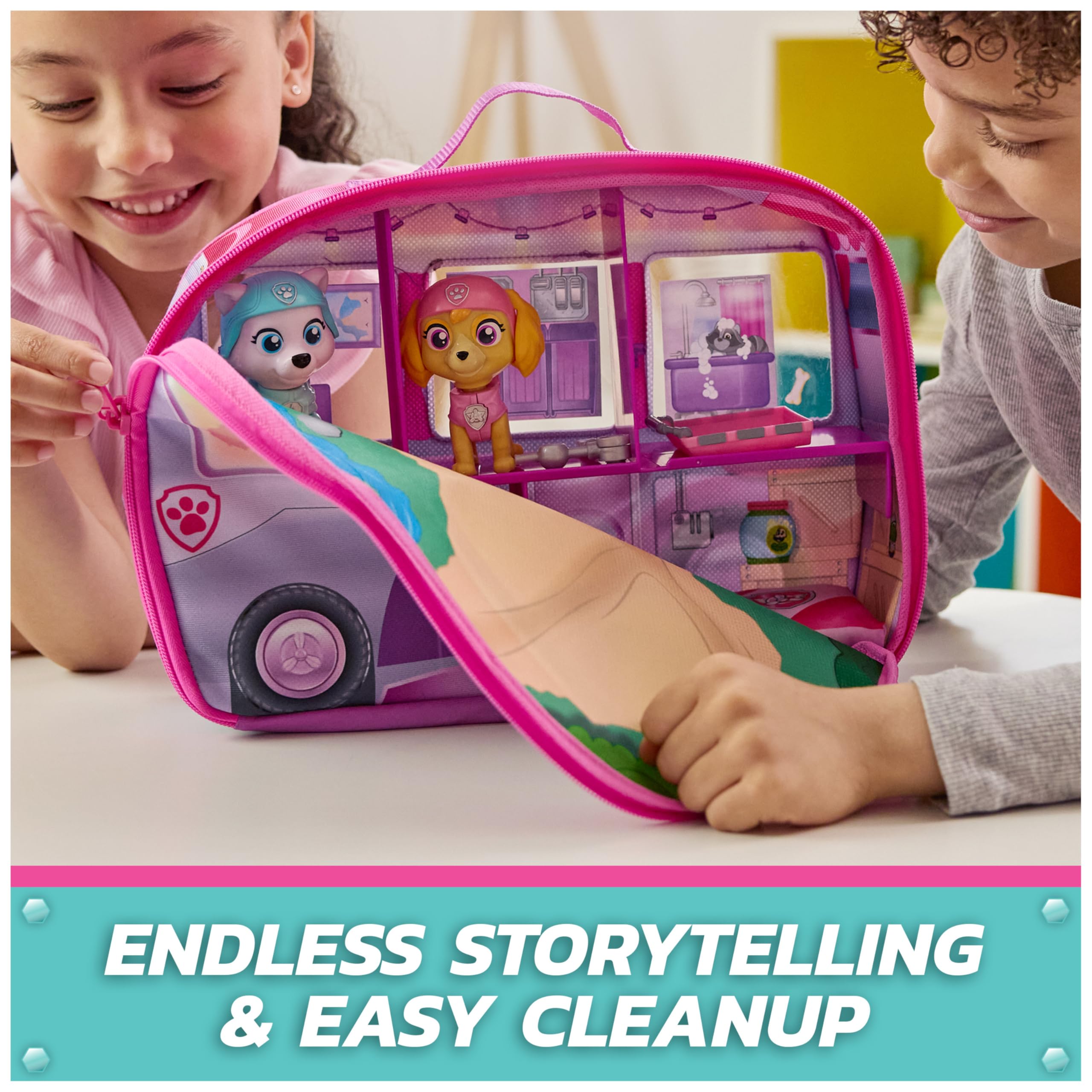 PAW Patrol Skye's World Pupcation Rescue Set - Playset with Skye, Everest, Liberty & Animal Figures 17