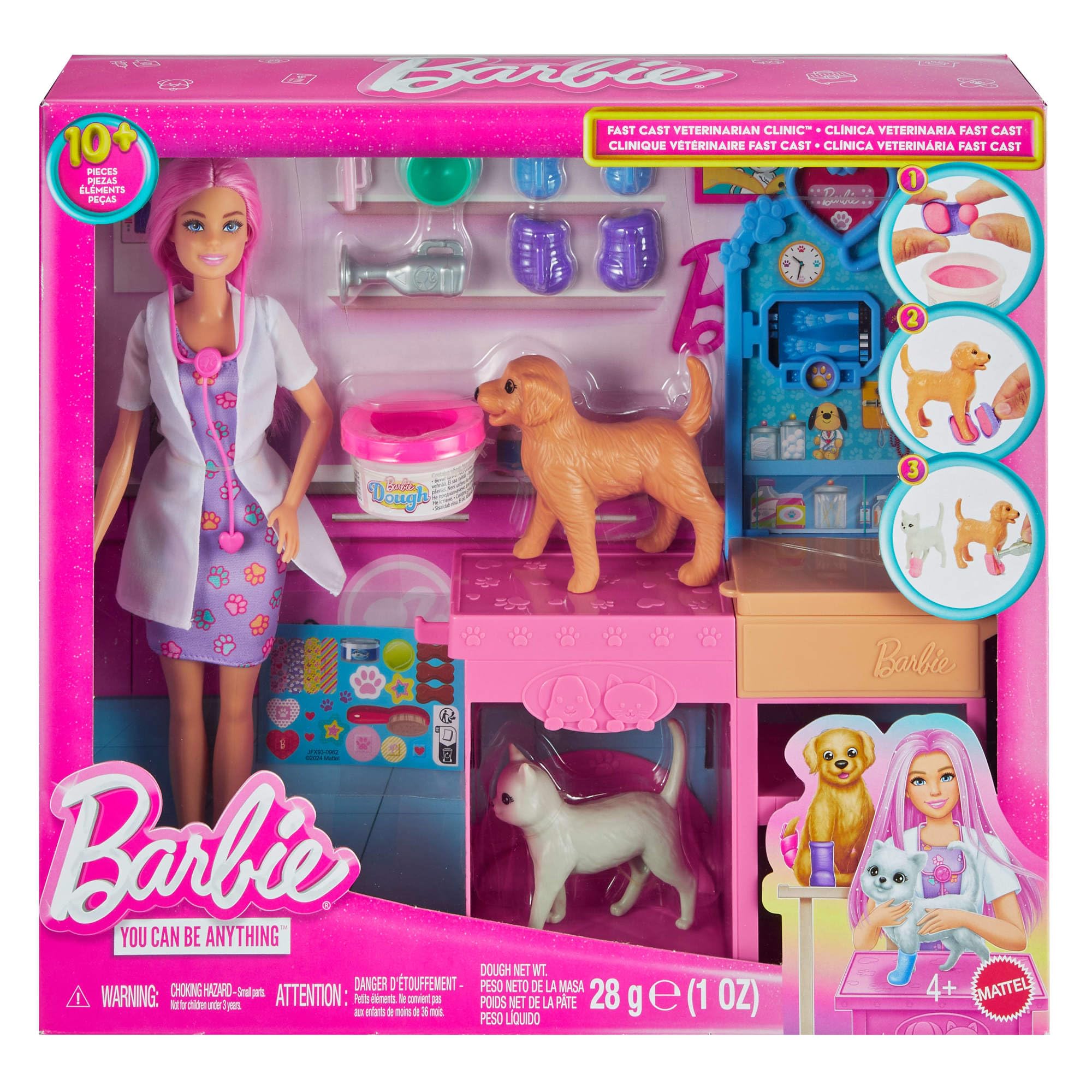 Barbie Fast Cast Veterinarian Clinic Playset with Pink Cast Maker | Ages 4+ | 10+ Pieces 6