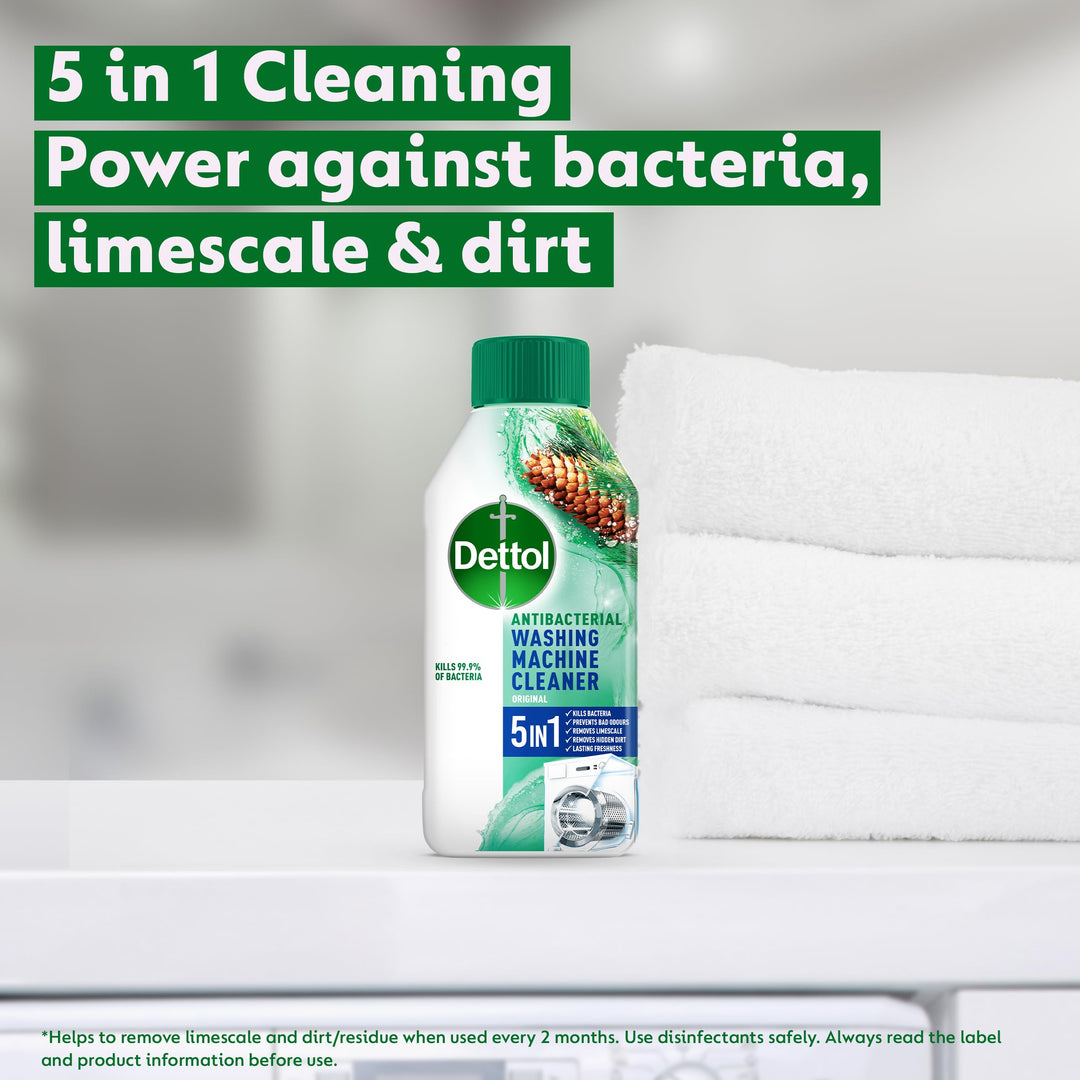 Dettol - Washing Machine Cleaner 250ml Antibacterial Deep Clean for Laundry