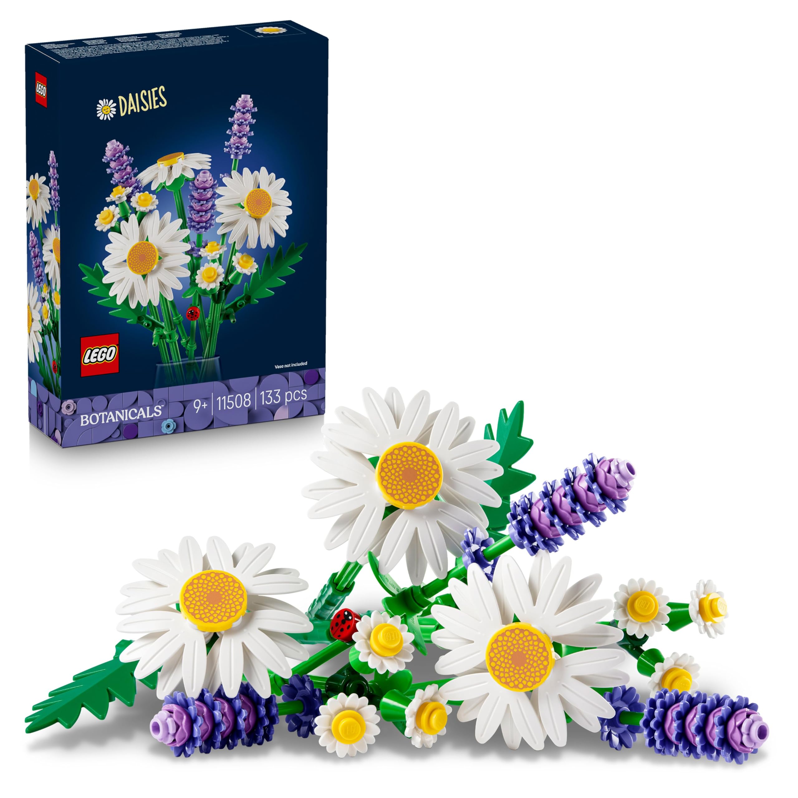 LEGO Botanicals Daisies Artificial Flower Bouquet Building Set for Ages 9+
