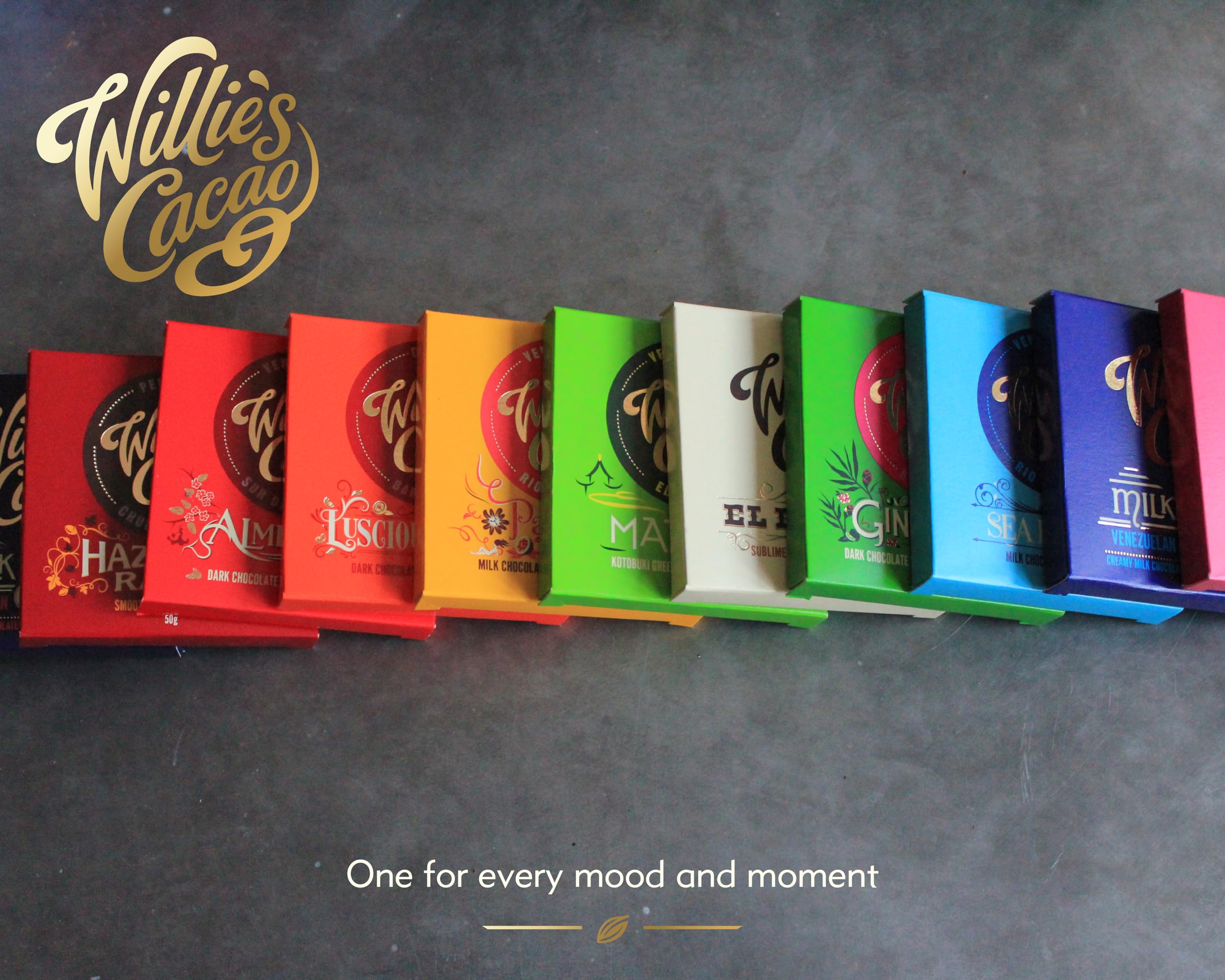 Willie's Cacao Bar - Sea Kissed Almond - Milk Chocolate with Roasted Almonds and Cornish Salt - 50g 3