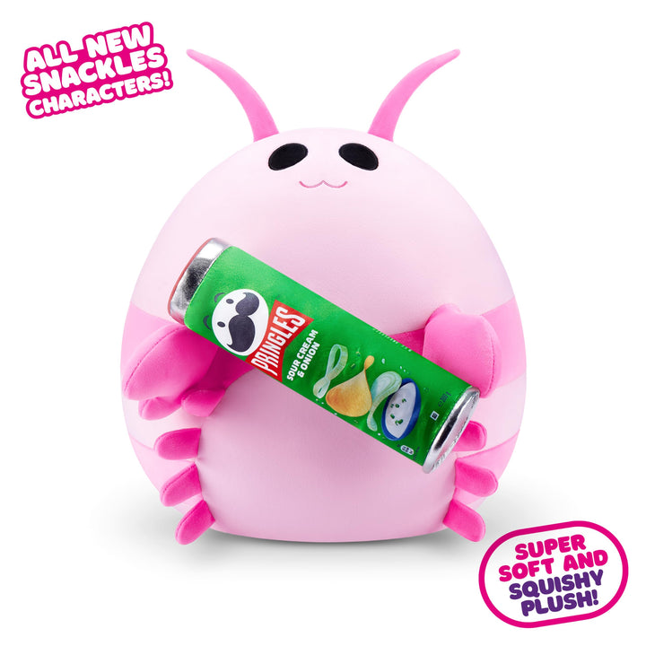 Snackles Series 2 - Pink Shrimp Plush Toy with Sour Cream & Onion Pringles