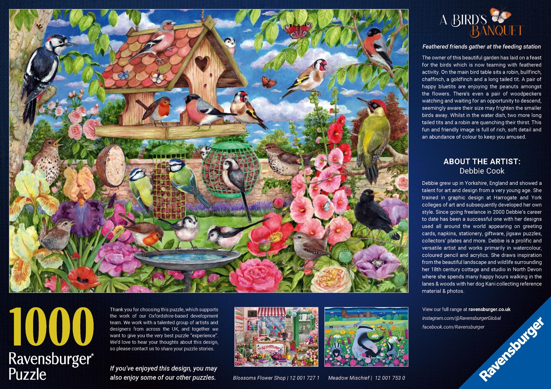 Ravensburger The Birds' Banquet 1000 Piece Jigsaw Puzzle - Nature & Wildlife Theme | 70 x 50cm 4