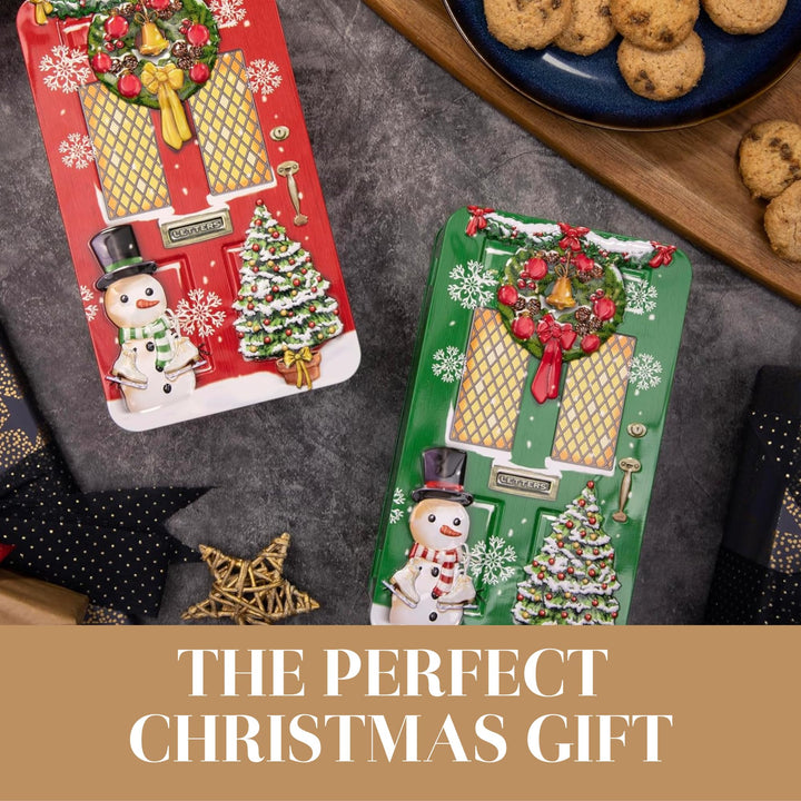 The Silver Crane Co. - Green Christmas Door Gift Set Biscuit Tin