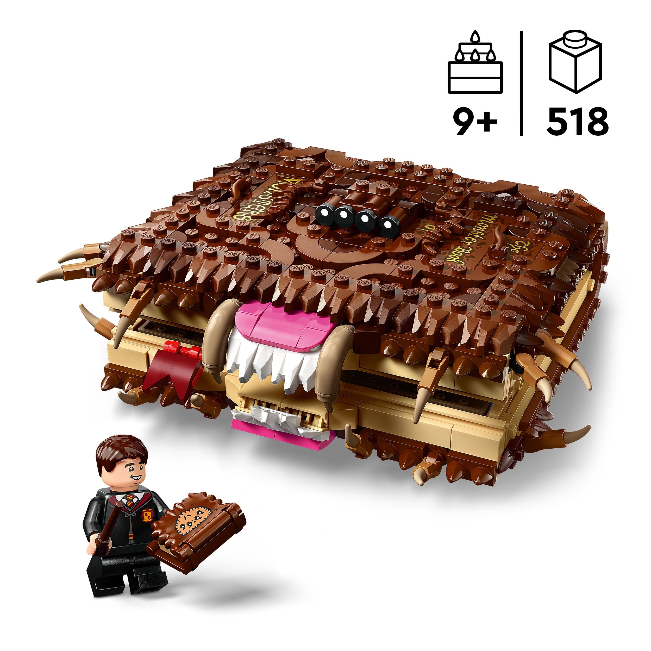 LEGO Harry Potter Chomping Monster Book of Monsters 76449 - Interactive Pull-Back Building Set for Kids 9+ 2