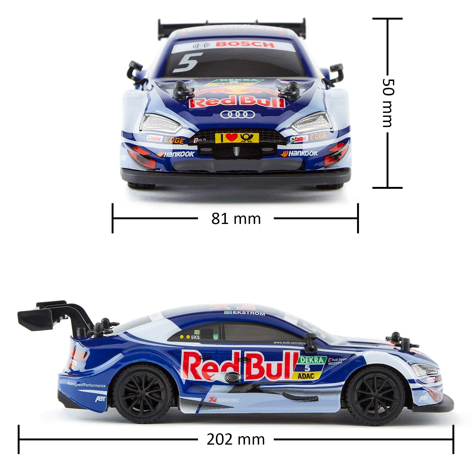 CMJ RC Cars Audi RS5 DTM Red Bull Replica 1:24 Scale Remote Control Car | 2.4Ghz | Up to 25m Range