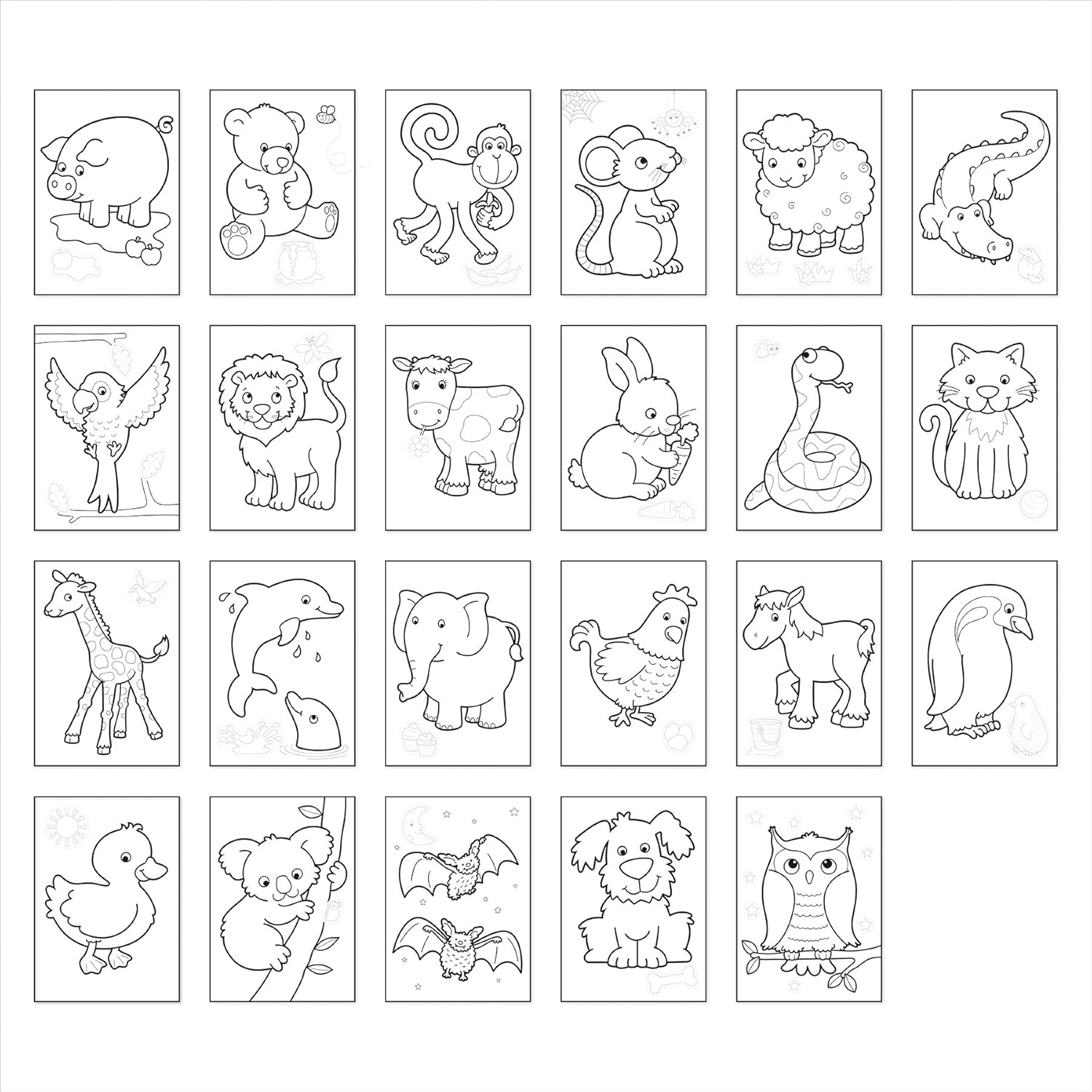 Orchard Toys Animals Colouring and Activity Book with Stickers - CB01, A4, Ages 3+ 2