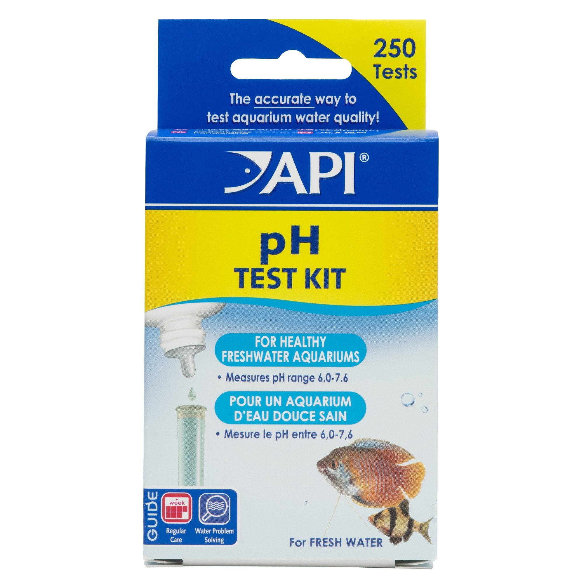 API PH Test Kit - 250 Tests for Freshwater Aquarium Water pH 6.0-7.6 Range