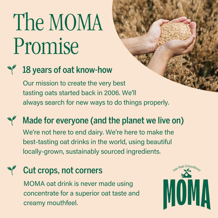 MOMA Almond Butter & Salted Caramel Instant Porridge Pots - Box of 12 x 55g - Gluten Free, Vegan, High in Fibre