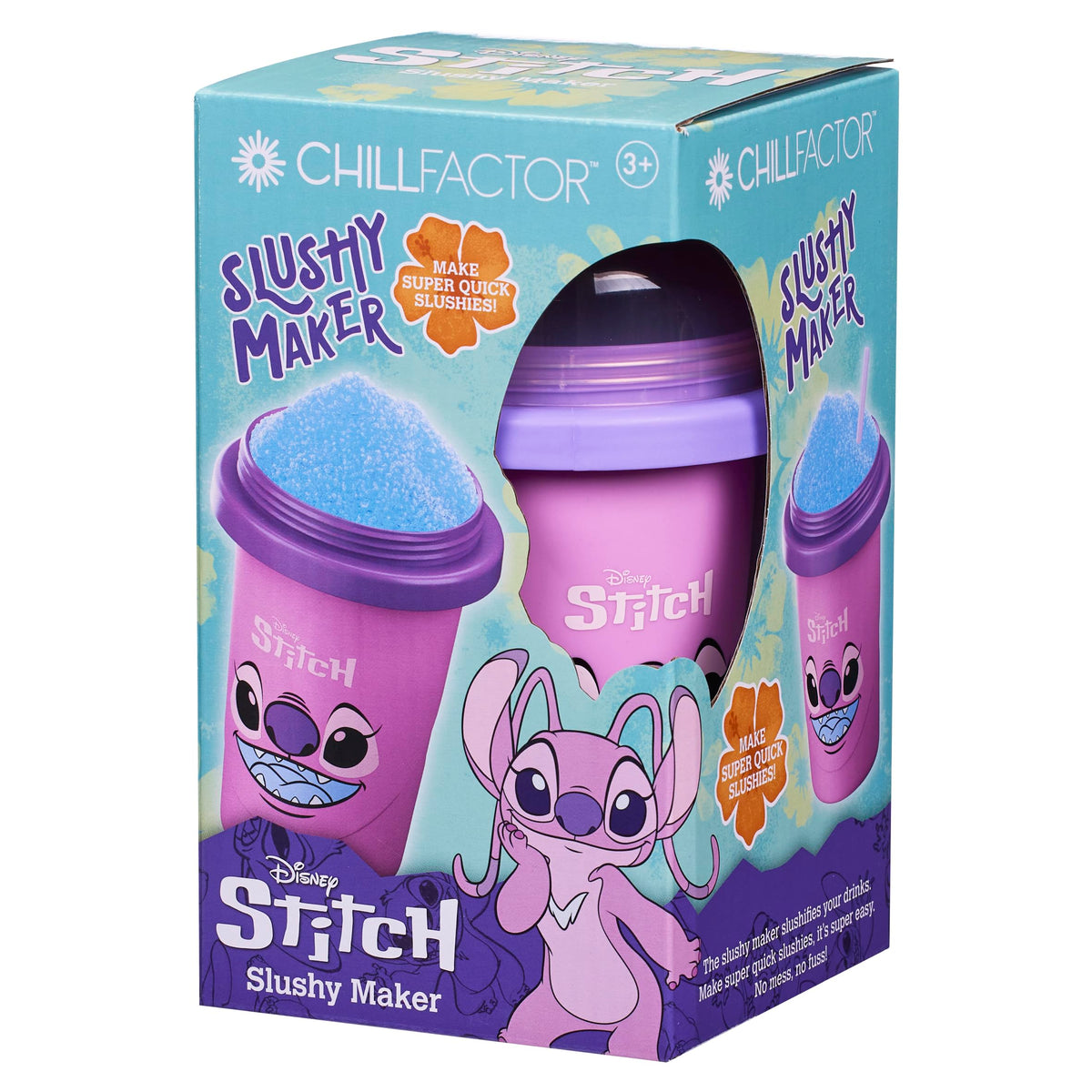 ChillFactor Disney Stitch Angel Slushy Maker Cup - Pink, Reusable