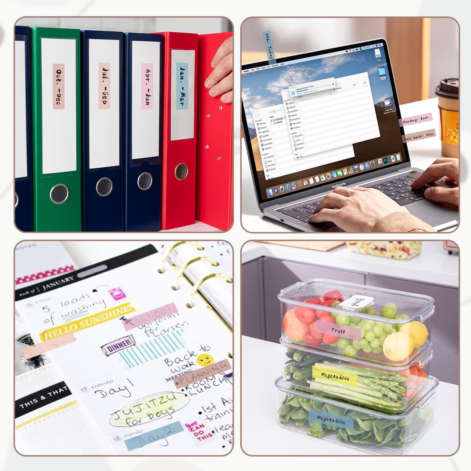 Euvqunn 1400 Pcs Sticky Tabs - 70 Colors Translucent Index Tabs | 1.73 x 0.43 in 7