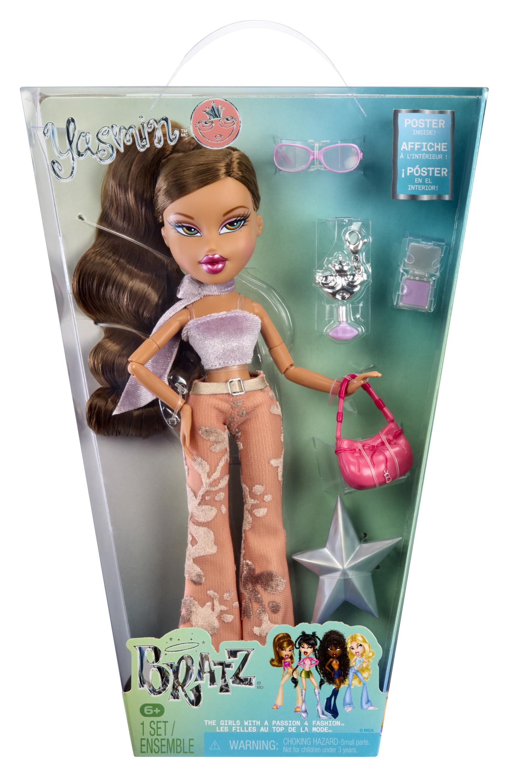 Bratz First Edition Reimagined Yasmin Doll - Collectible Fashion Doll | Ages 6-14 | 2001 Inspired Look
