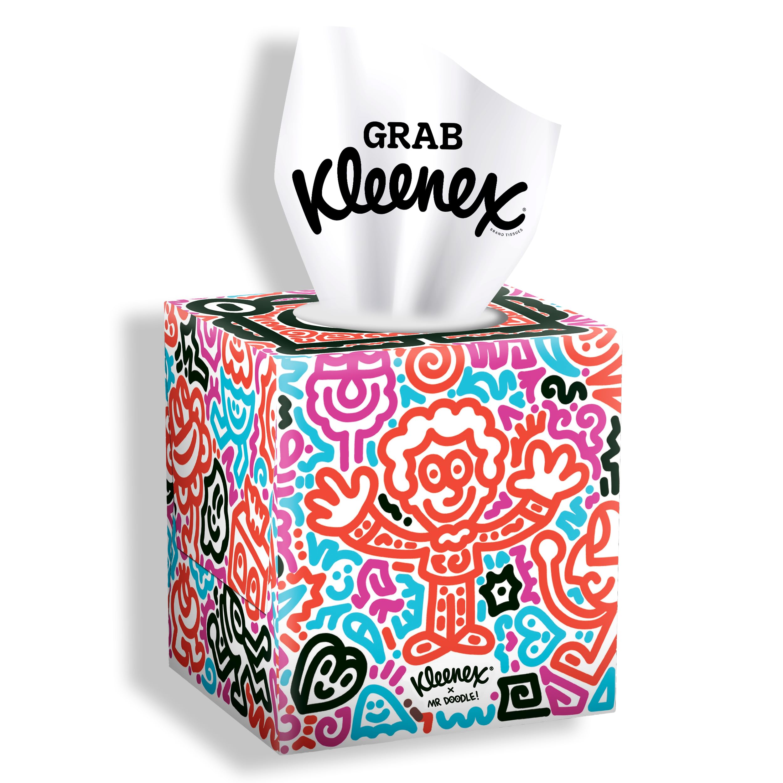 Kleenex Editions Box Tissues - 3 Ply, Unscented, Limited Edition Design Cubes | 48 Tissues 1