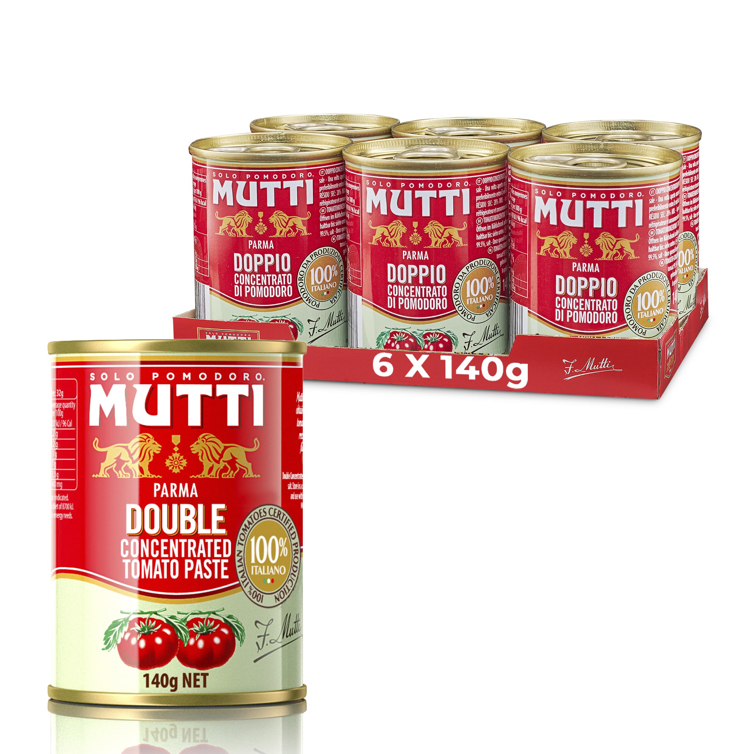 Mutti Double Concentrate Tomato Puree 6 x 140g 2