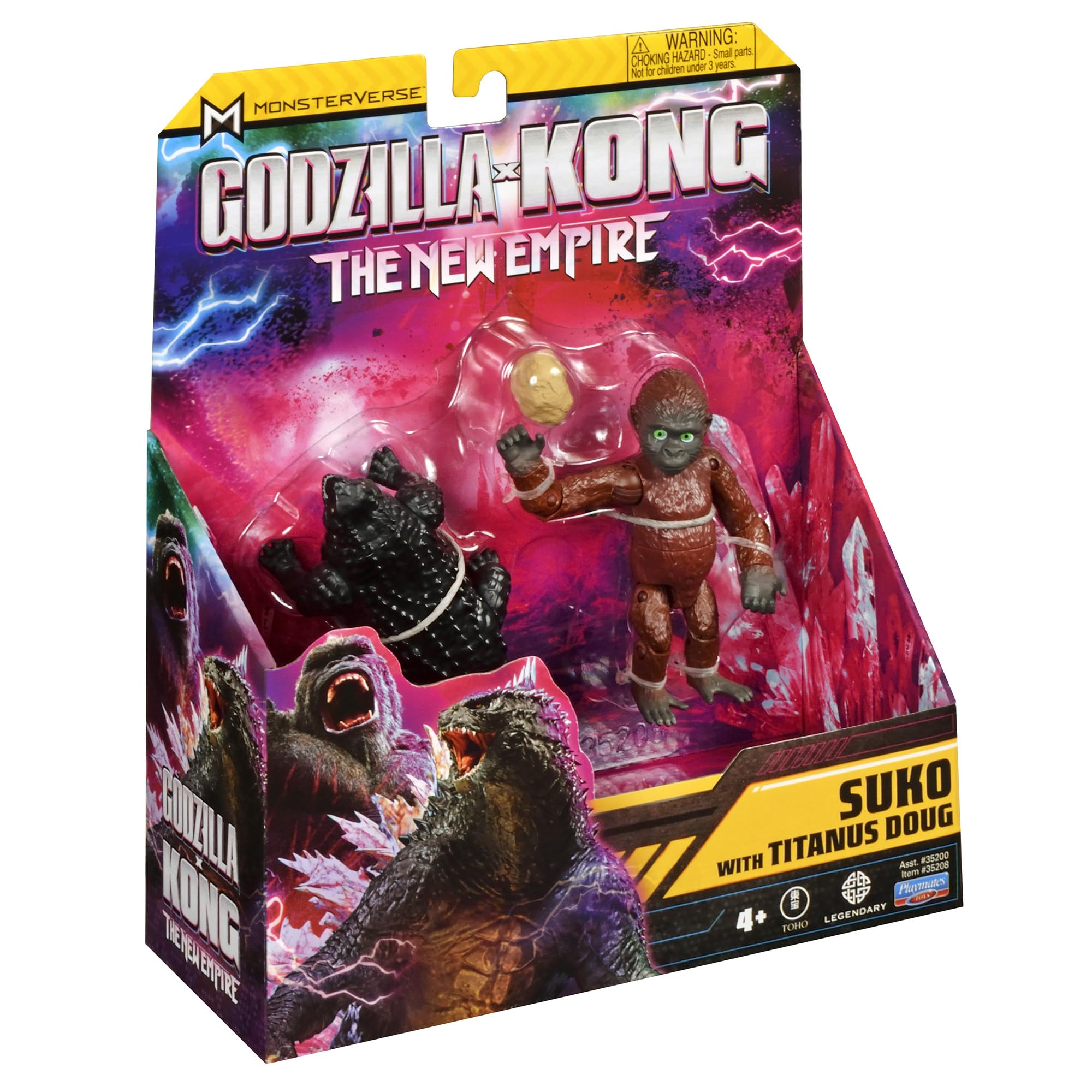 MonsterVerse Godzilla x Kong: The New Empire Suko and Titanus Doug 3.5-Inch Action Figures Set 5