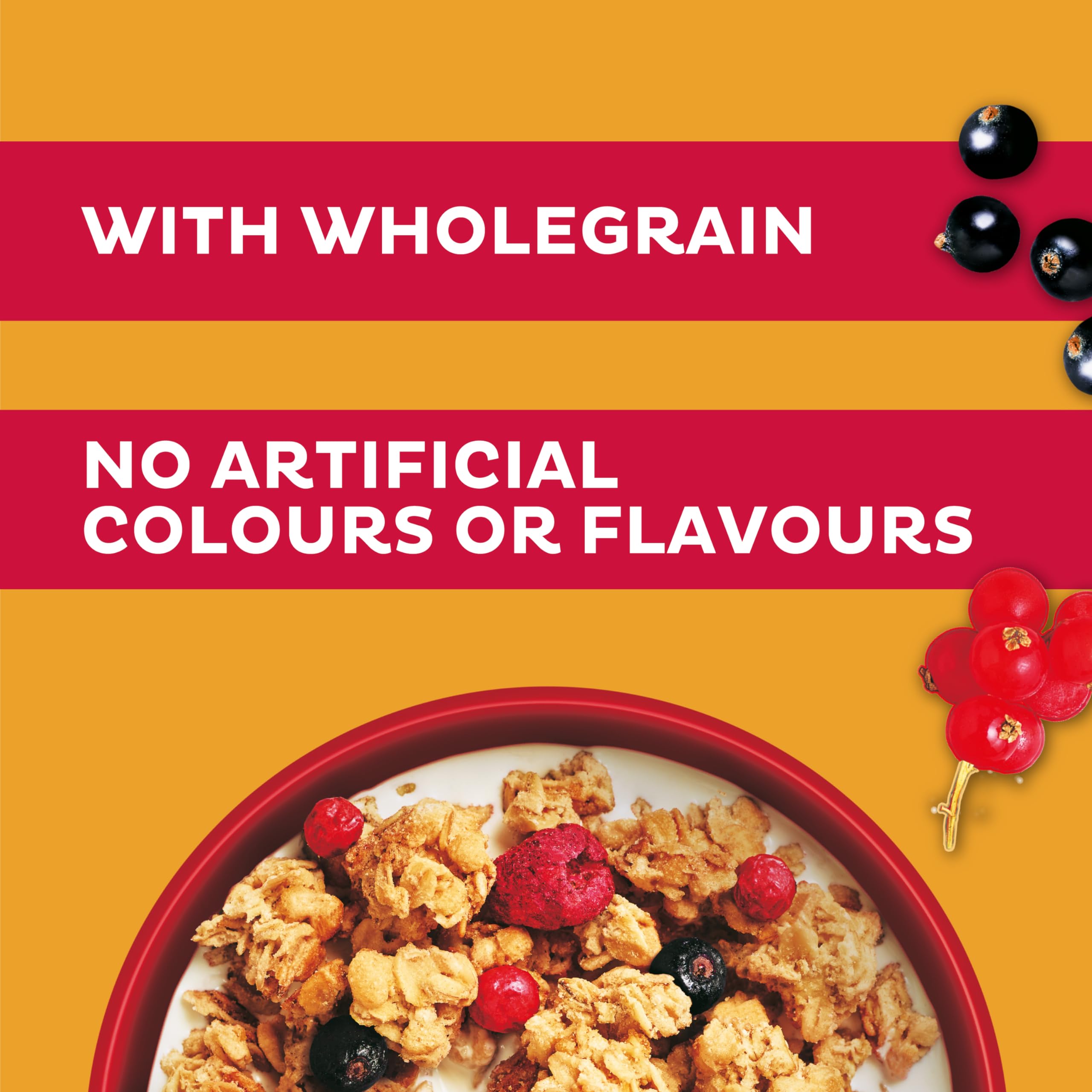 Kellogg's Crunchy Nut Red Berries Breakfast Granola - Wholegrain Oat Clusters | 380g