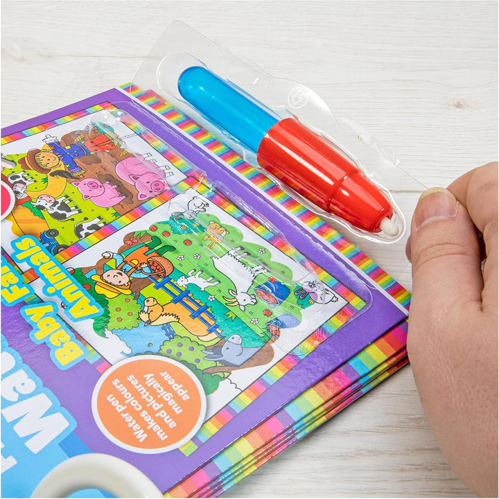 Galt Toys First Water Magic - Baby Farm Animals Reusable Water Colouring Book for Toddlers 18M+