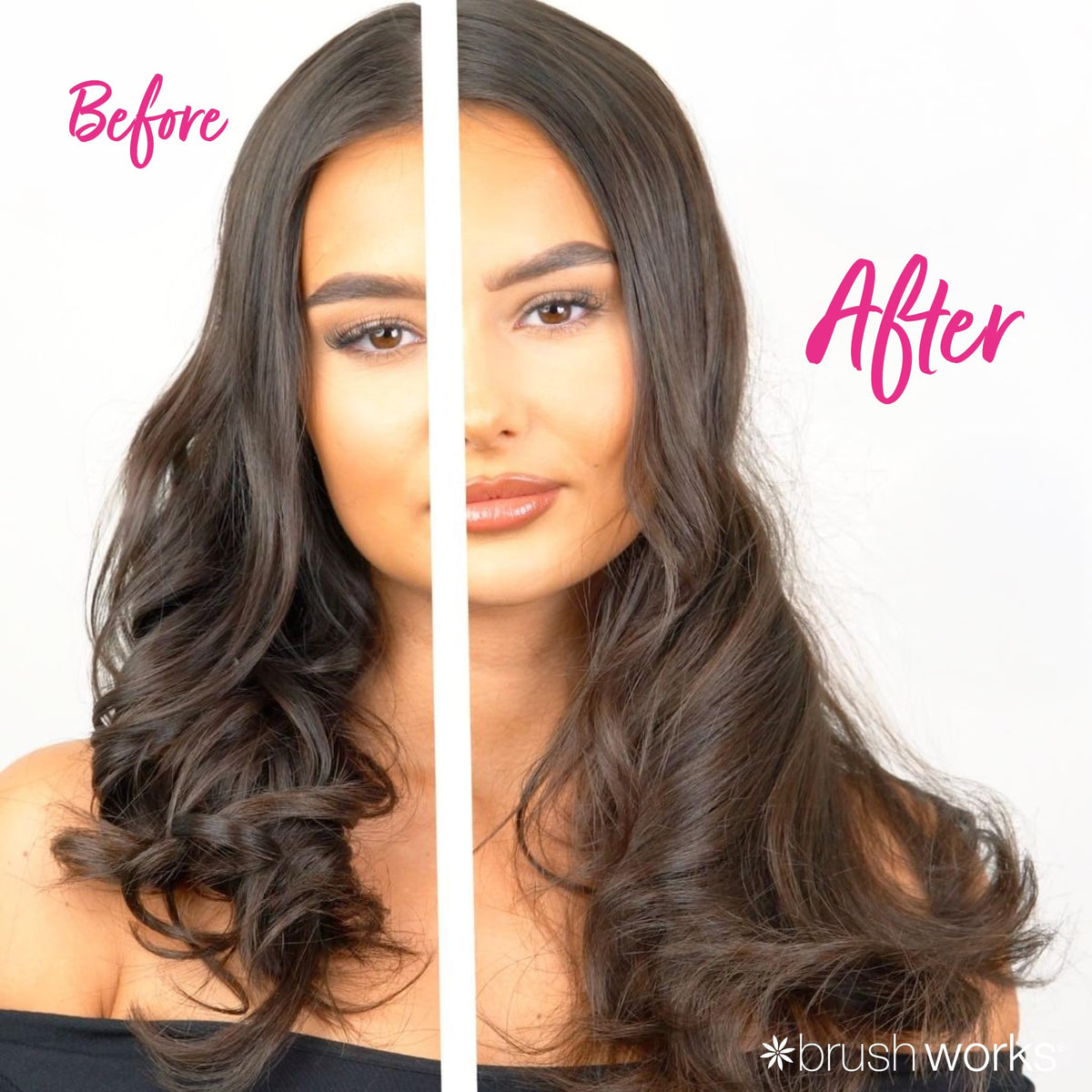 Brushworks Smoothing Curl Comb - Detangling, Frizz-Reducing, Curl Definition | Pink