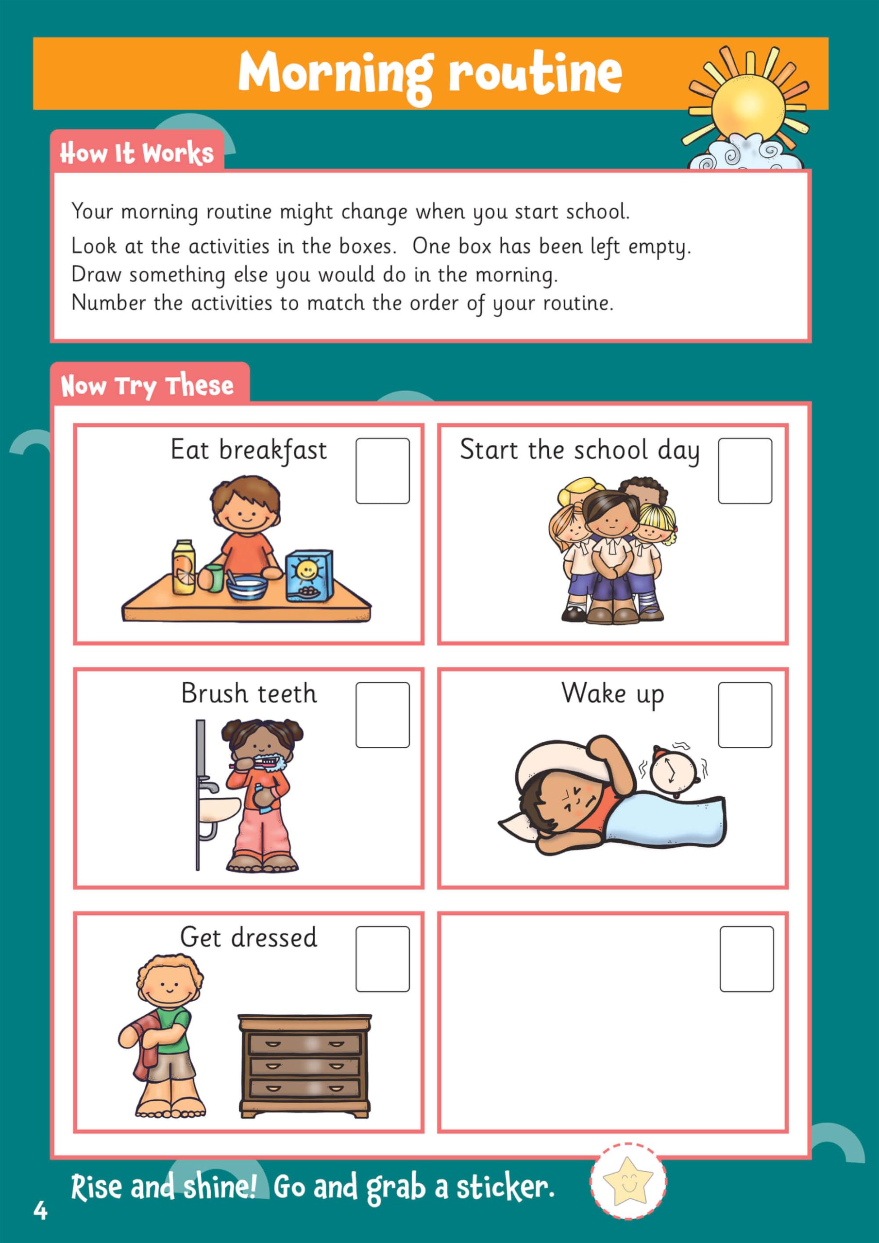CGP 10 Minutes a Day Starting School Activity Book for Ages 4-5 | Over 100 Stickers 2