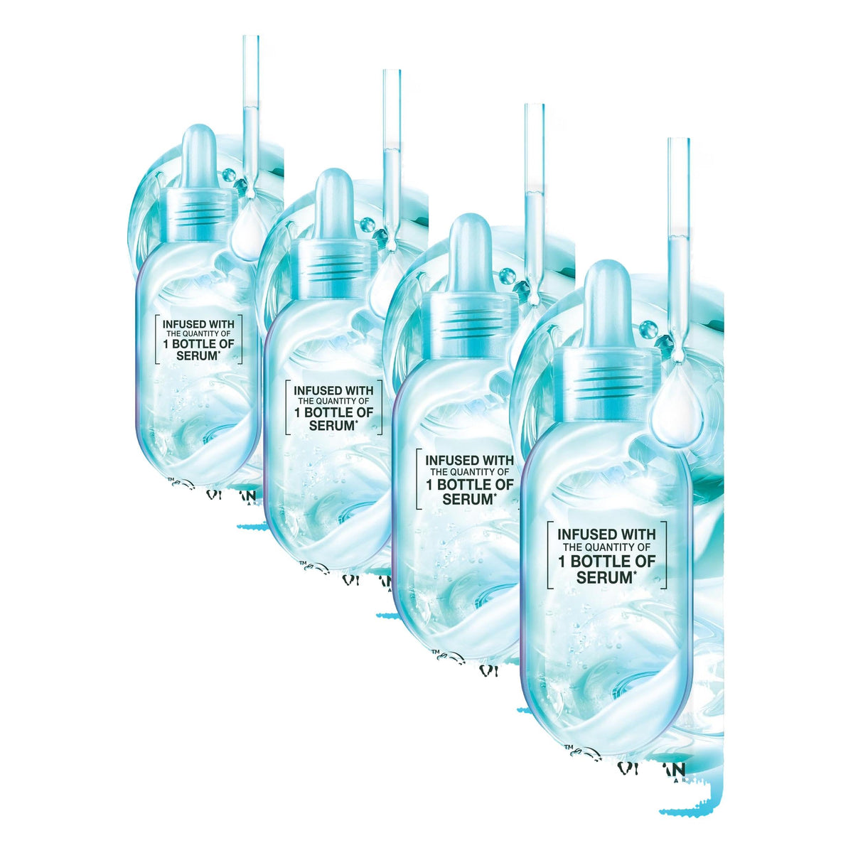 Garnier Hyaluron+ Barrier Repair Serum Sheet Mask - Pack of 4