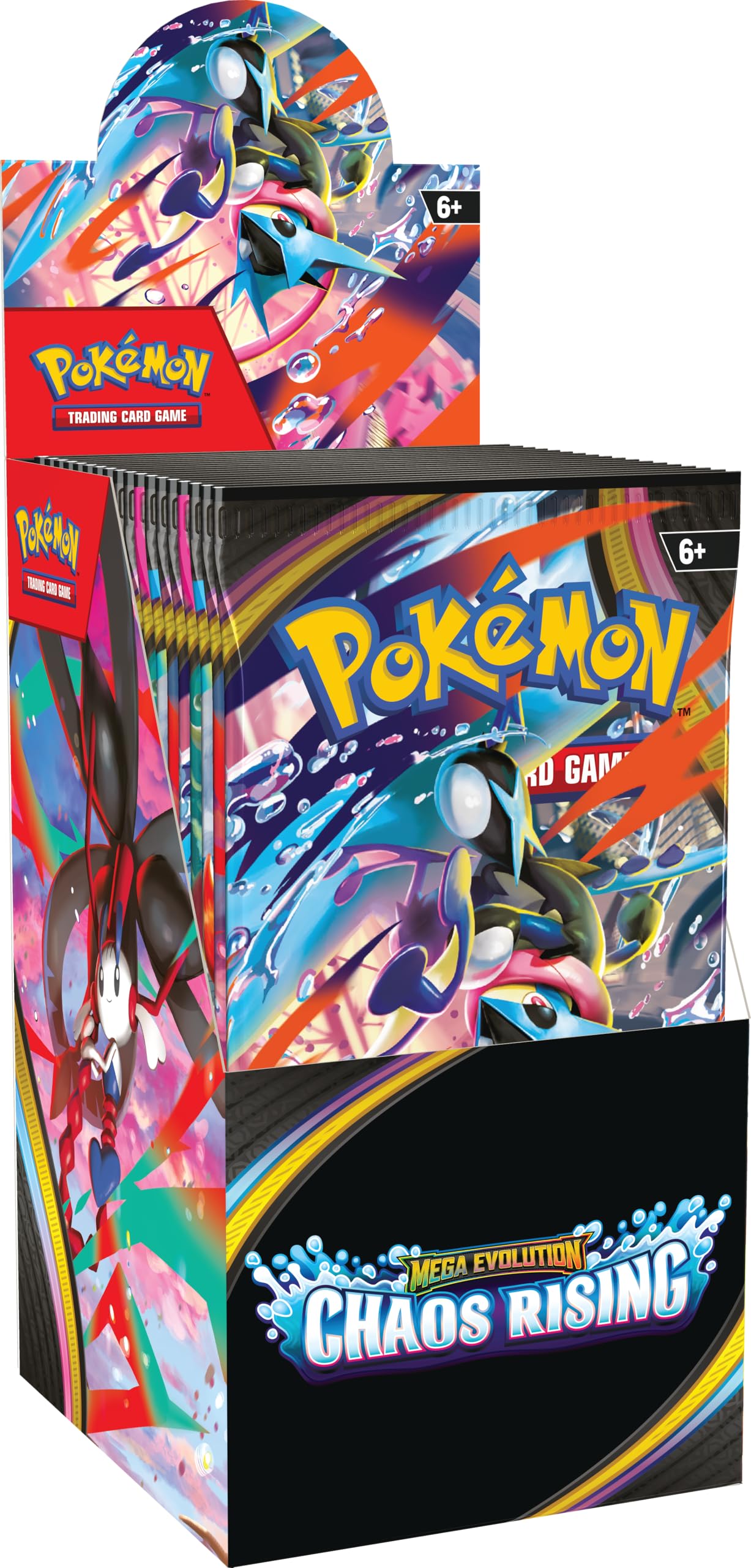 Pokémon TCG: Mega Evolution—Chaos Rising Booster Display - 18 Booster Packs | English | Ages 6+
