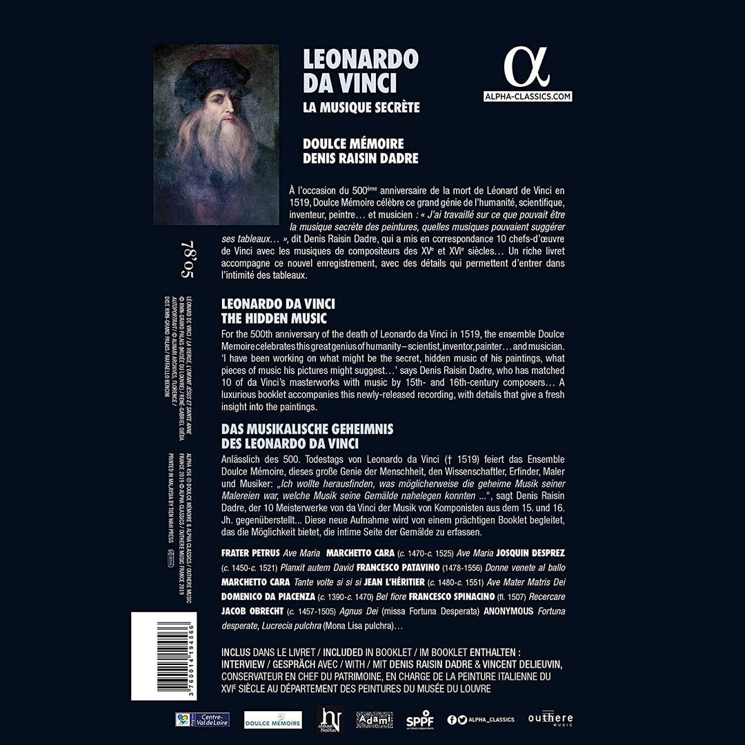 Doulce Mémoire - Leonardo Da Vinci: La Musique Secrète [Audio CD]