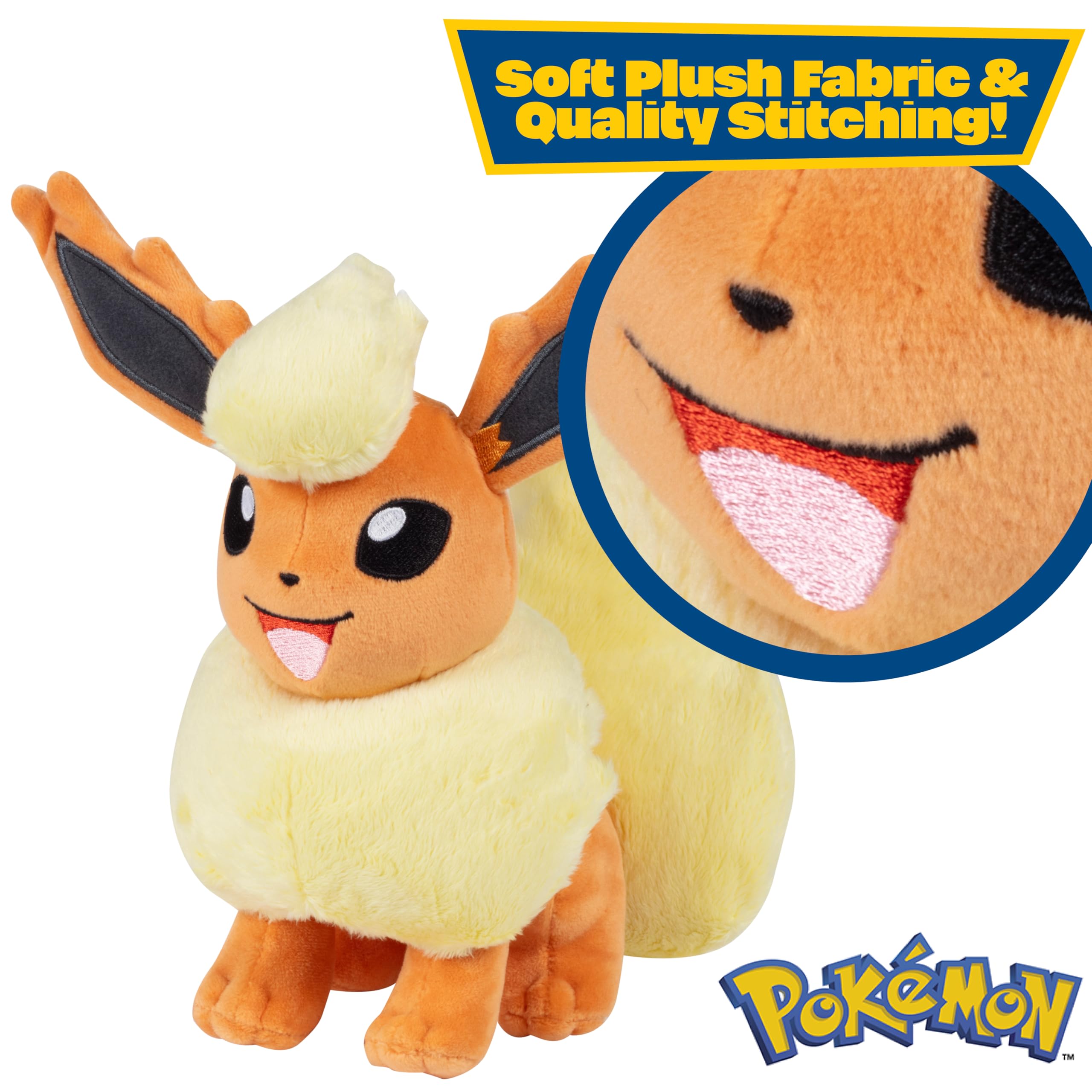 Pokémon Flareon Soft Doll - 8-Inch Plush | Classic Edition | Unisex Children 3
