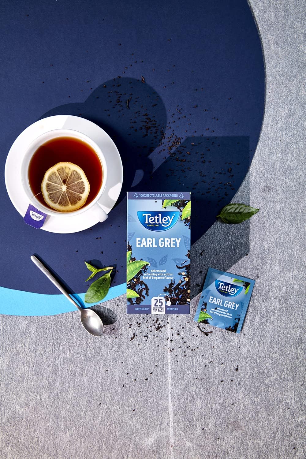 Tetley - Earl Grey Tea Black Tea, 150 Teabags (6 x 25)