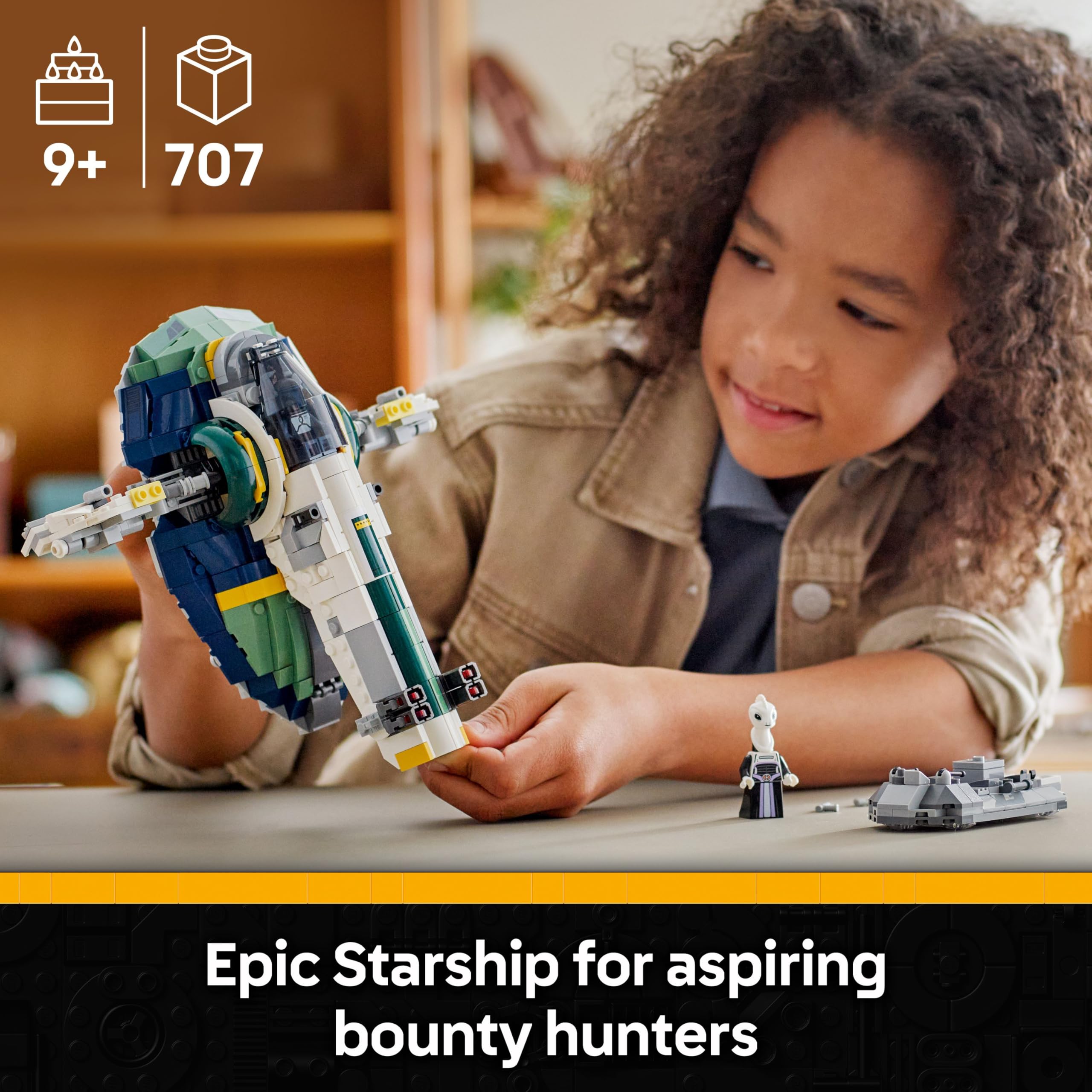 LEGO Star Wars 75433 Jango Fett's Starship Building Set for Ages 9+ | 3 Minifigures 2