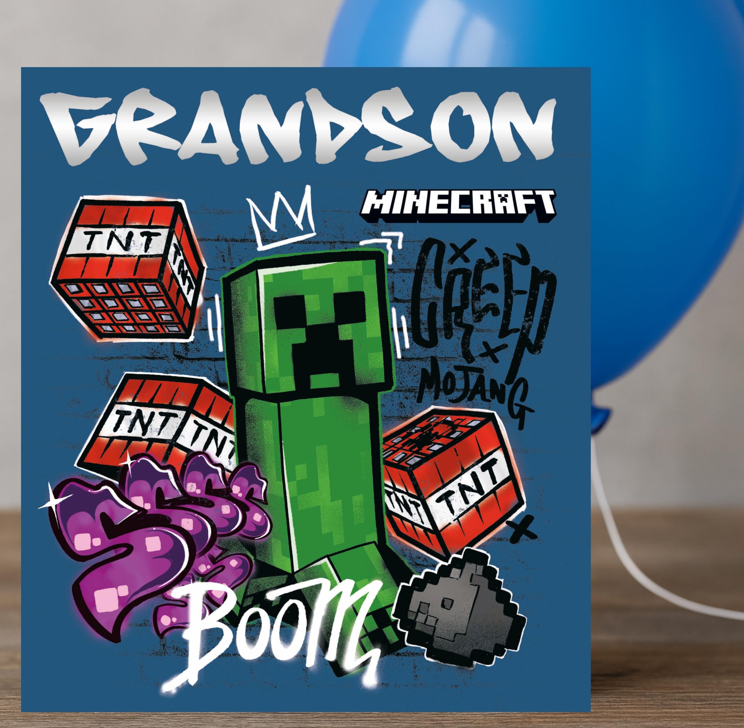 Danilo Promotions LTD Minecraft Birthday Card for Grandson | Model MN069 3