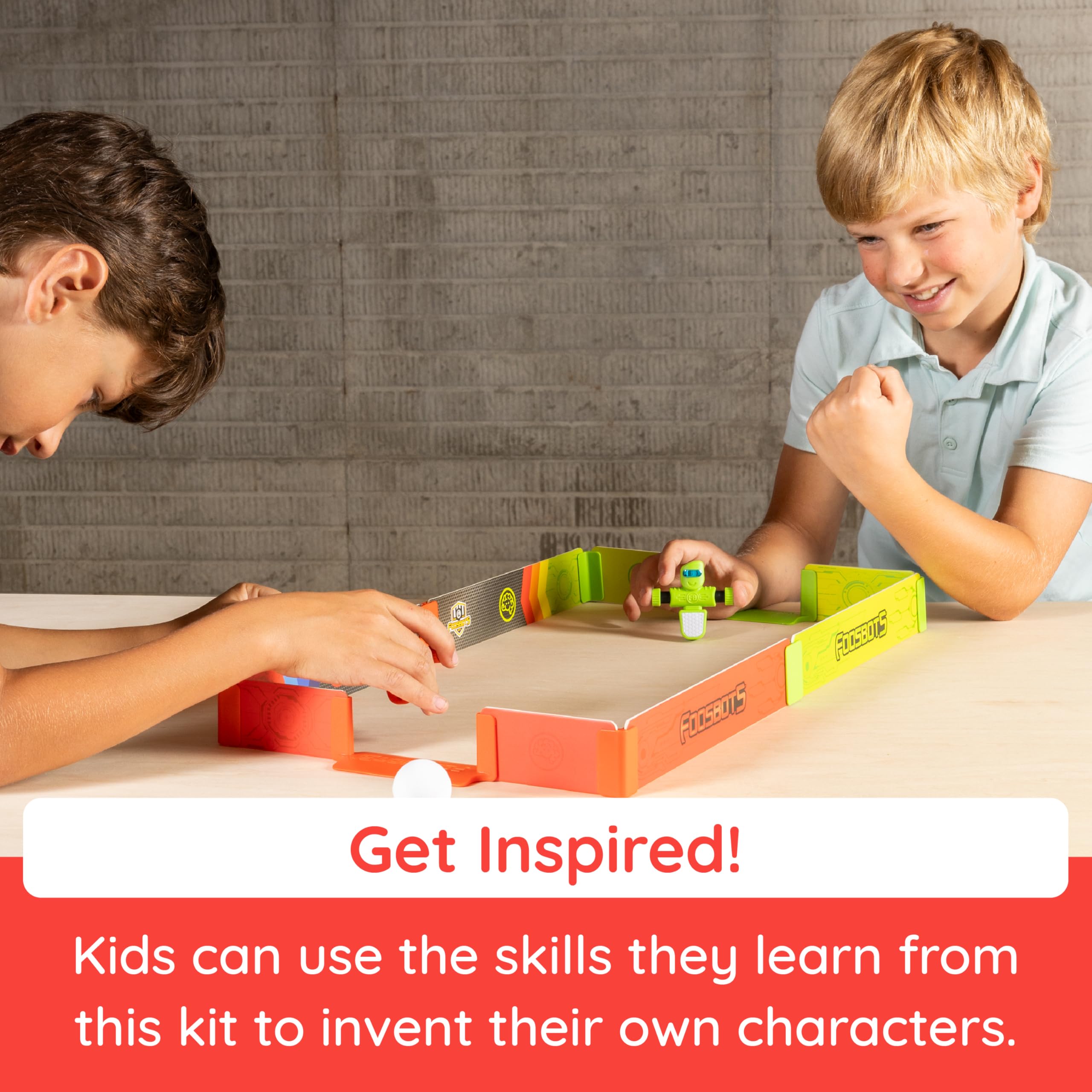 Fat Brain Toys Foosbots Stadium Battle - Spinning Robot Tabletop Football Game 9