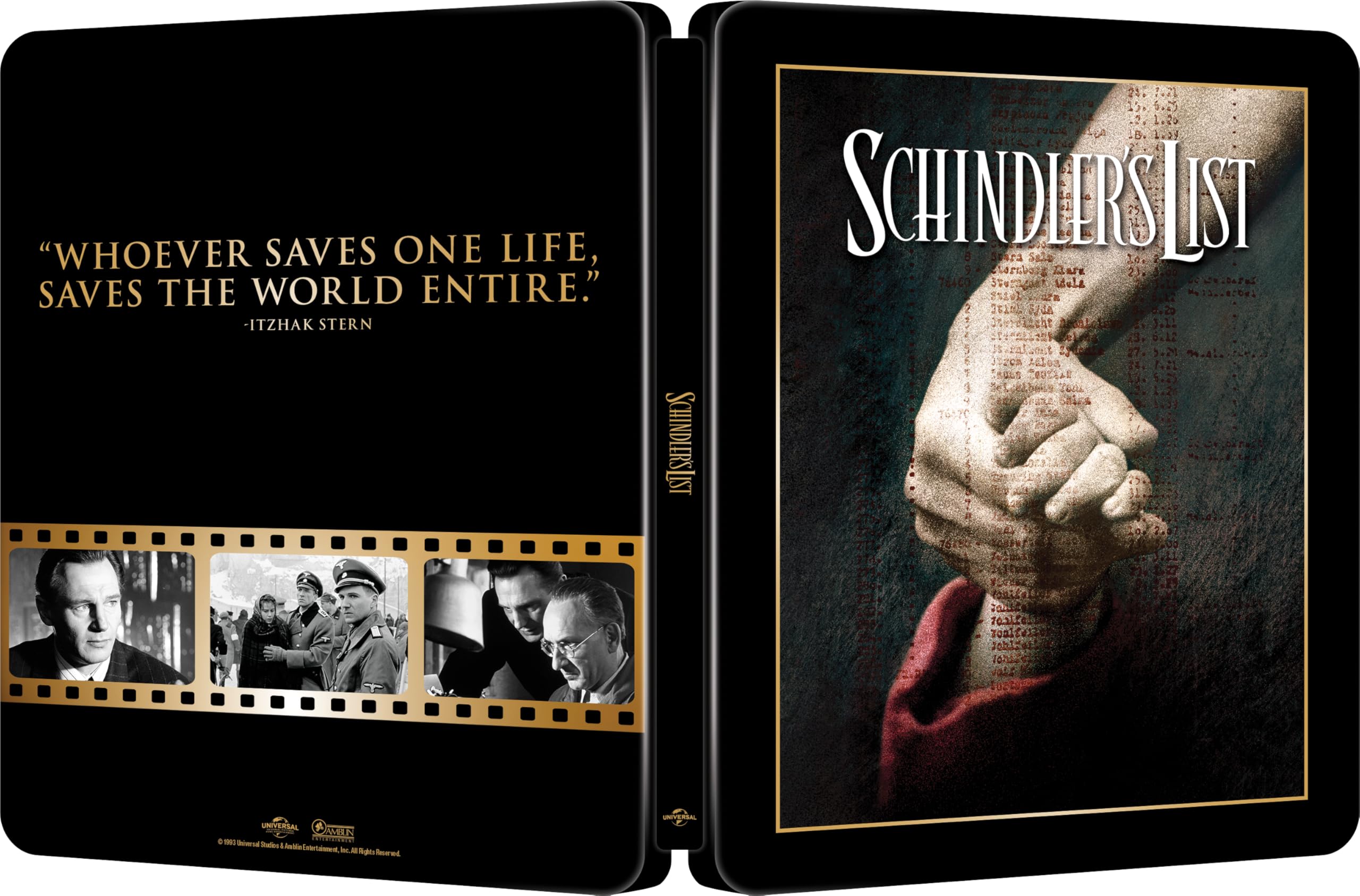 Schindler's List: Theatrical Poster 4K UHD & Blu-Ray Limited Edition Steelb
