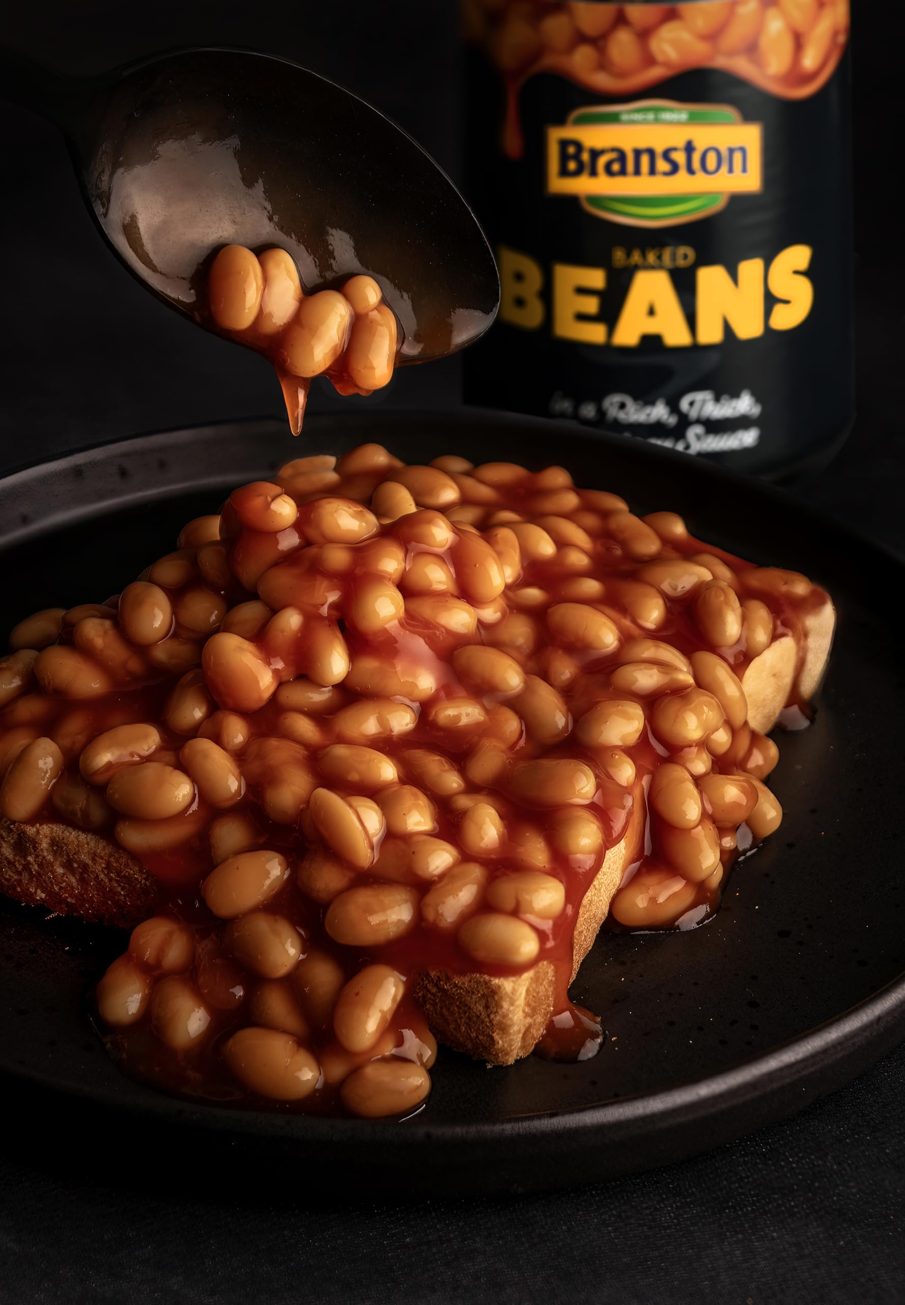 Branston Baked Beans in Tomato Sauce - Vegetarian Friendly, High in Fibre | 4 x 410g Cans