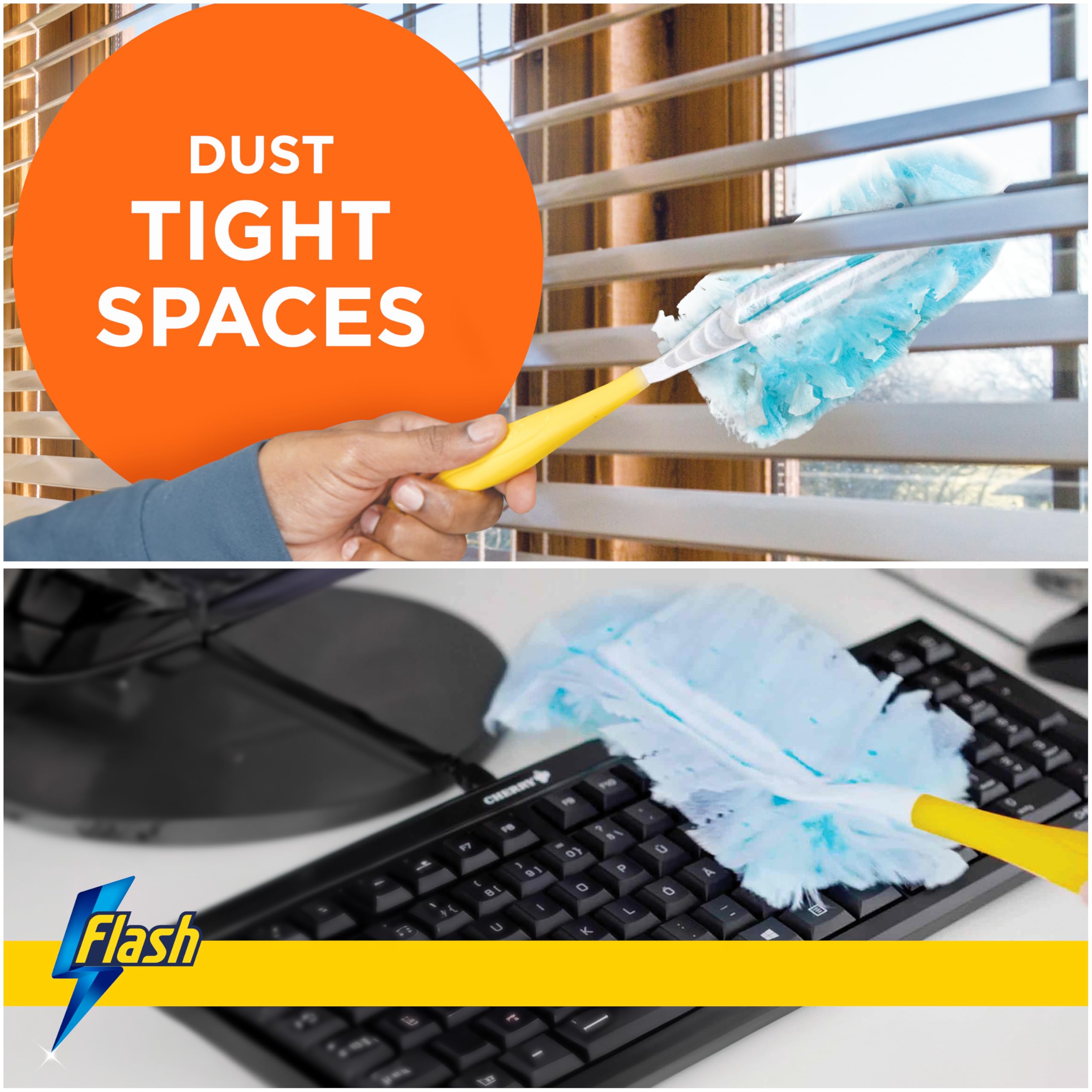 FLASH Dust Magnet Duster Refills - Traps 3x More Dust | 9 Count | Yellow 4