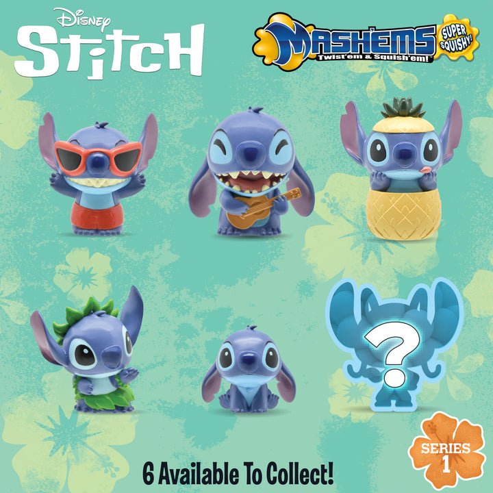 Mash"Ems Disney Stitch - Squishy Collectible Figures, 6 to Collect