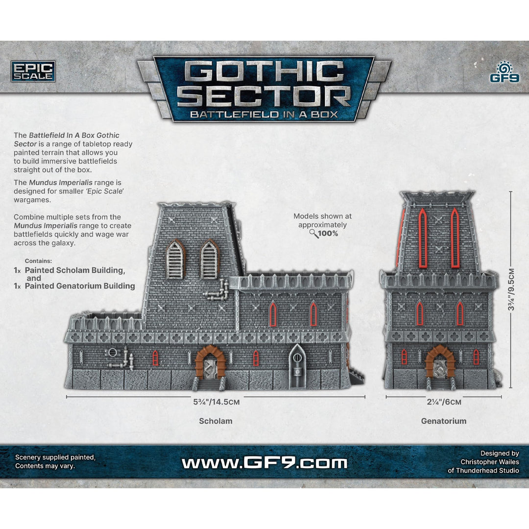 Gale Force Nine Mundus Imperialis Scholam & Genatorium Pre-Painted Terrain