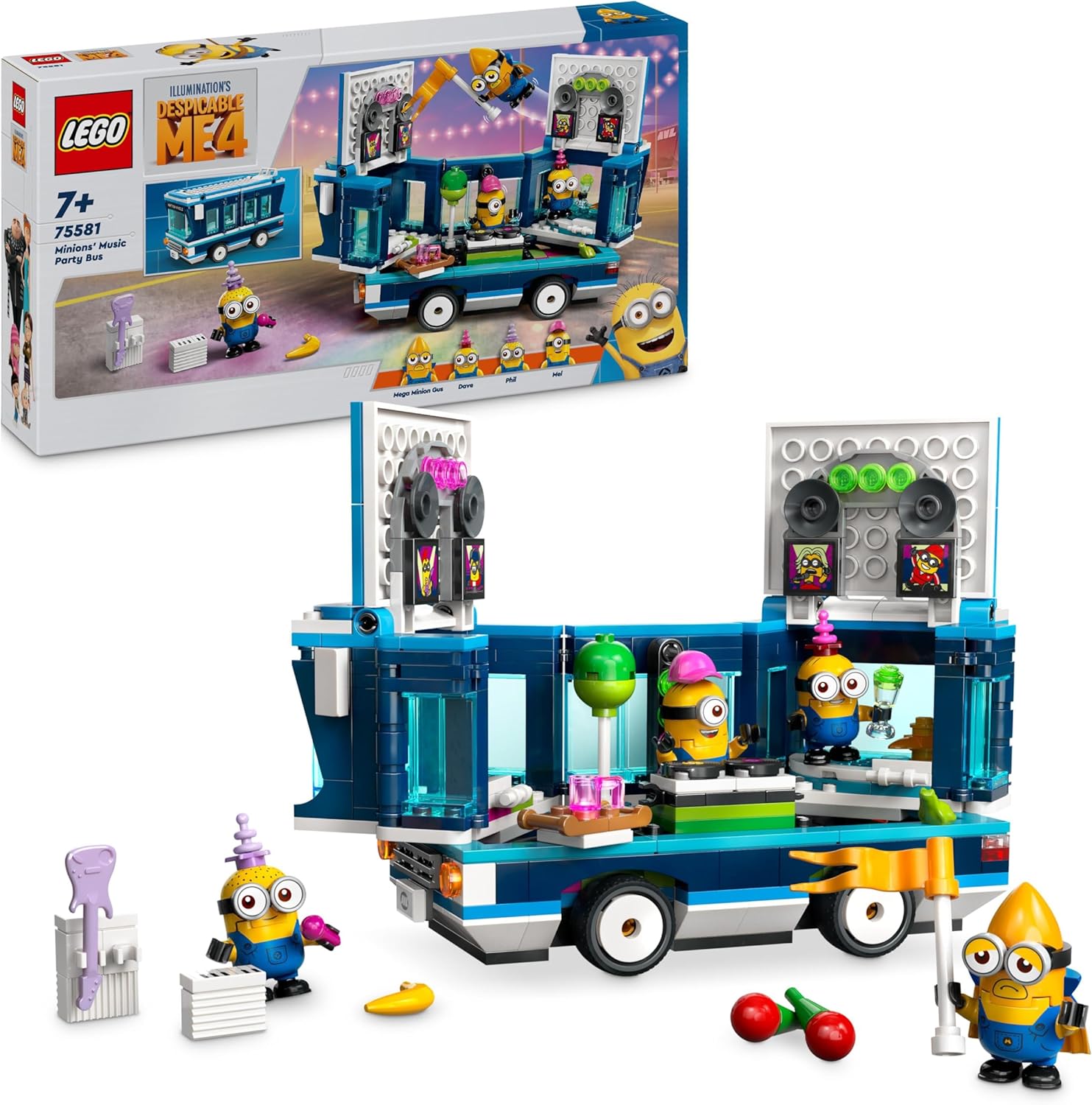 LEGO Despicable Me Minions’ Music Party Bus - Buildable Vehicle Playset for Ages 7+ 1