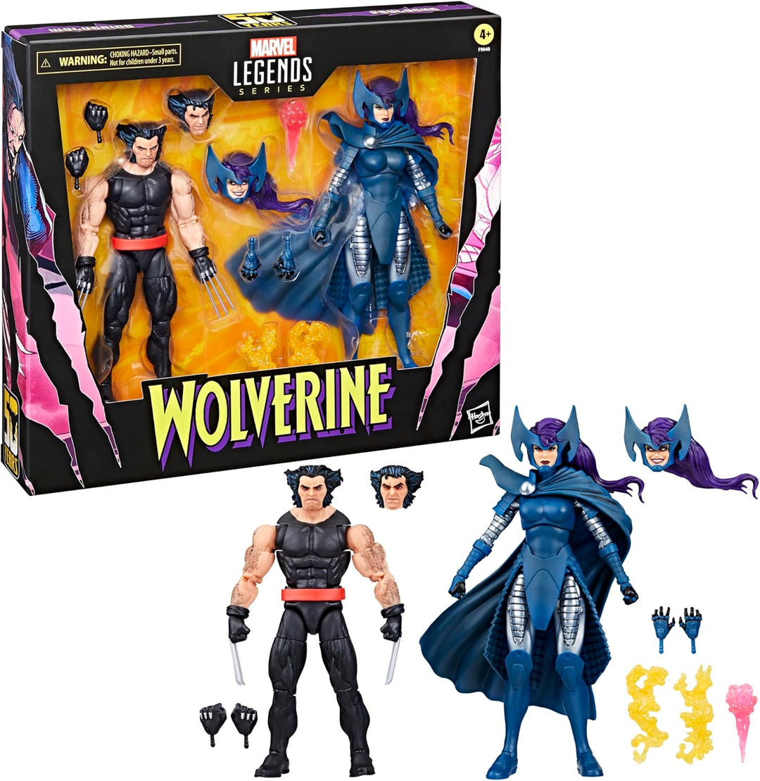 Hasbro Marvel Legends Series X-Men - Wolverine & Psylocke 2-Pack Action Figures (F9040)