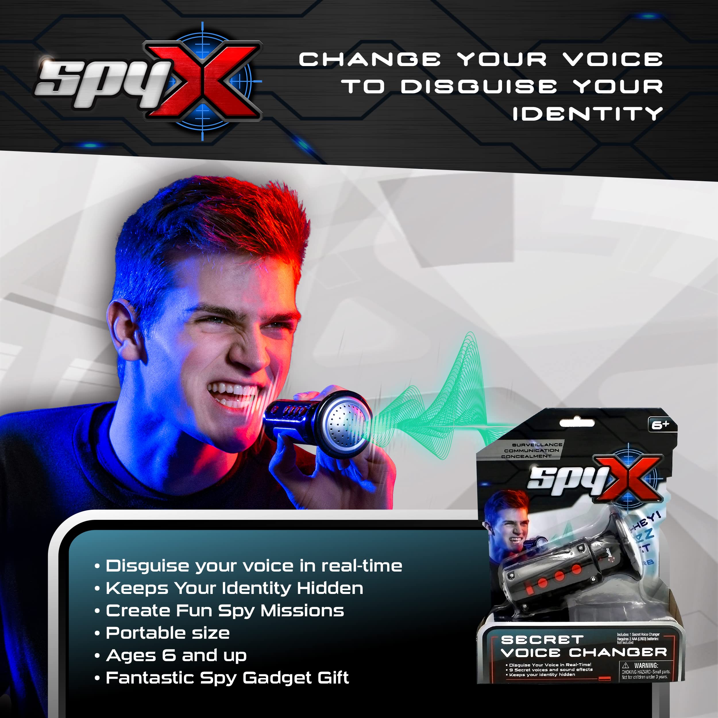SpyX Secret Voice Changer for Kids - 9 Distortion Modes | Ages 6+ 2