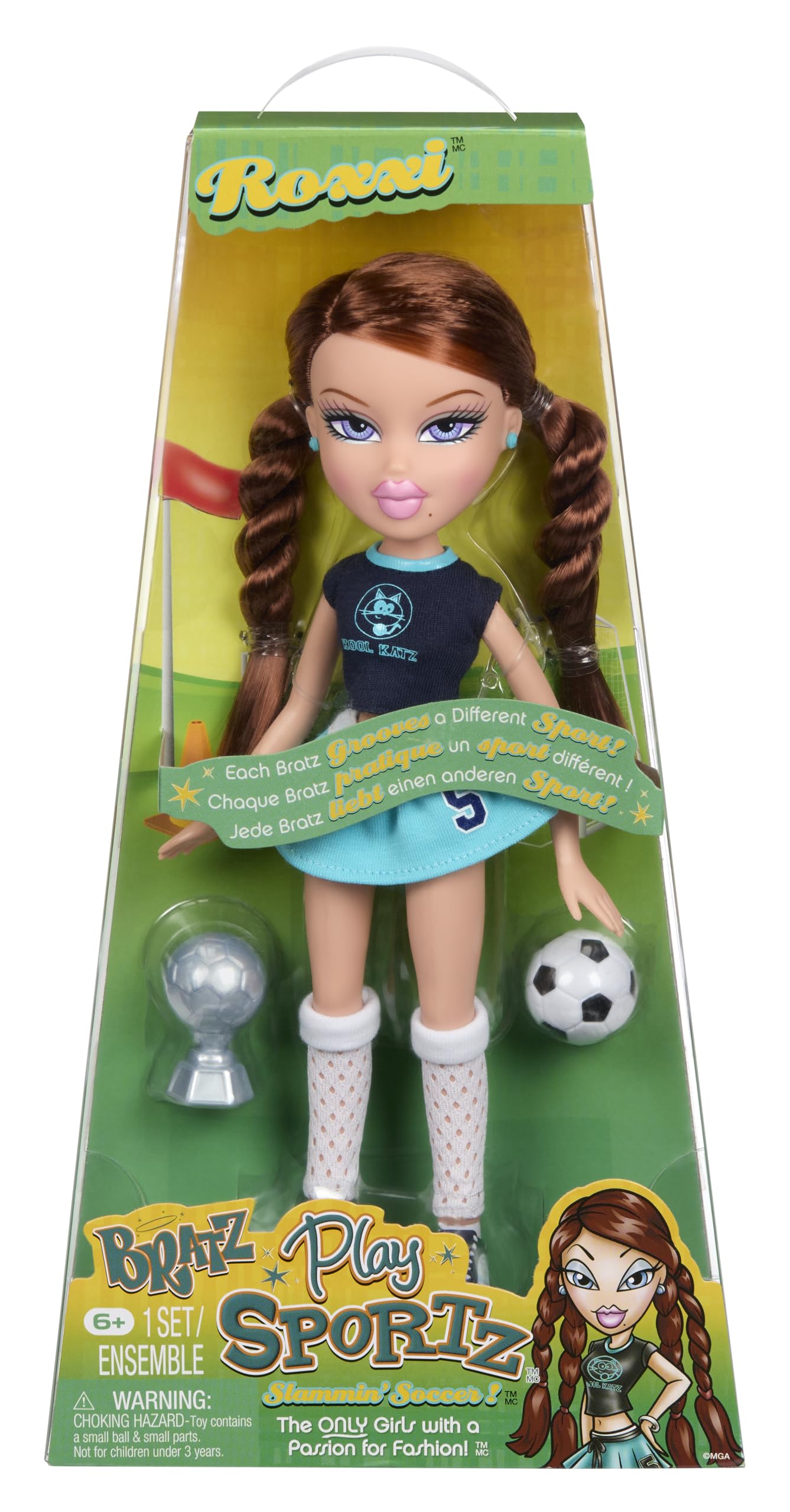 Bratz Play Sportz Roxxi Fashion Doll with Soccer Accessories - 20th Anniversary Reproduction 1