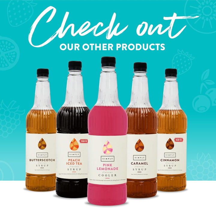 Simply Sugar Free Peach Iced Tea Syrup - Vegan, Gluten Free & Halal Certified Beverage Concentrate